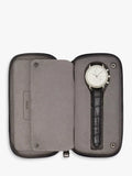 TUMI leather travel watch case black embossed, UK version