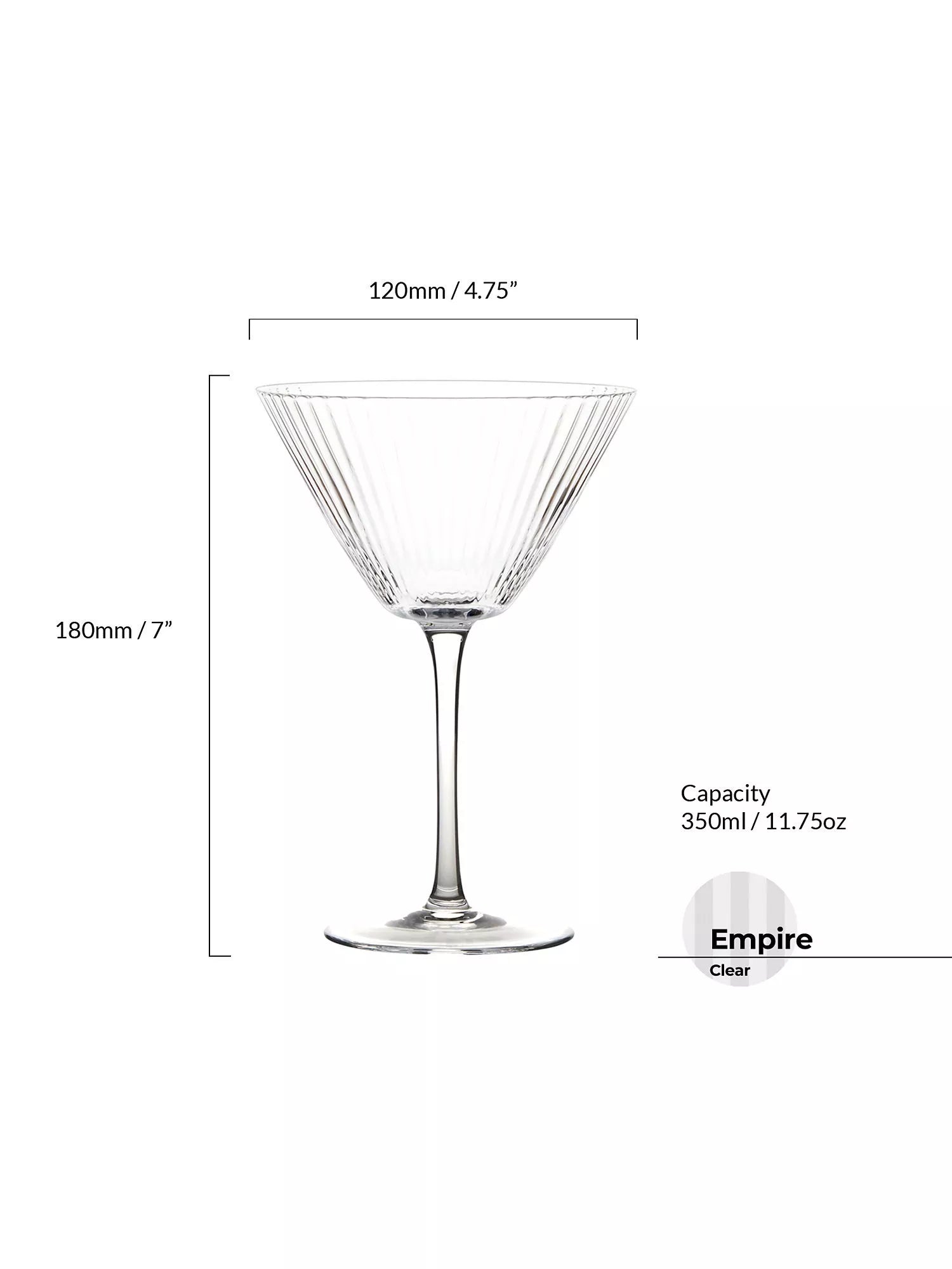 Anton Studio Designs Empire cocktail glasses set of 2 350ml (British brand)