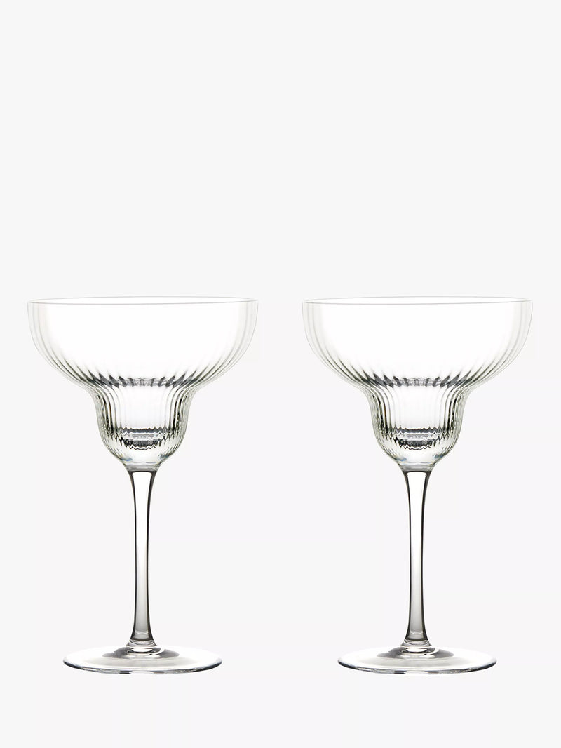 Anton Studio Designs clear Margarita cocktail glass set of 2 400ml - British product