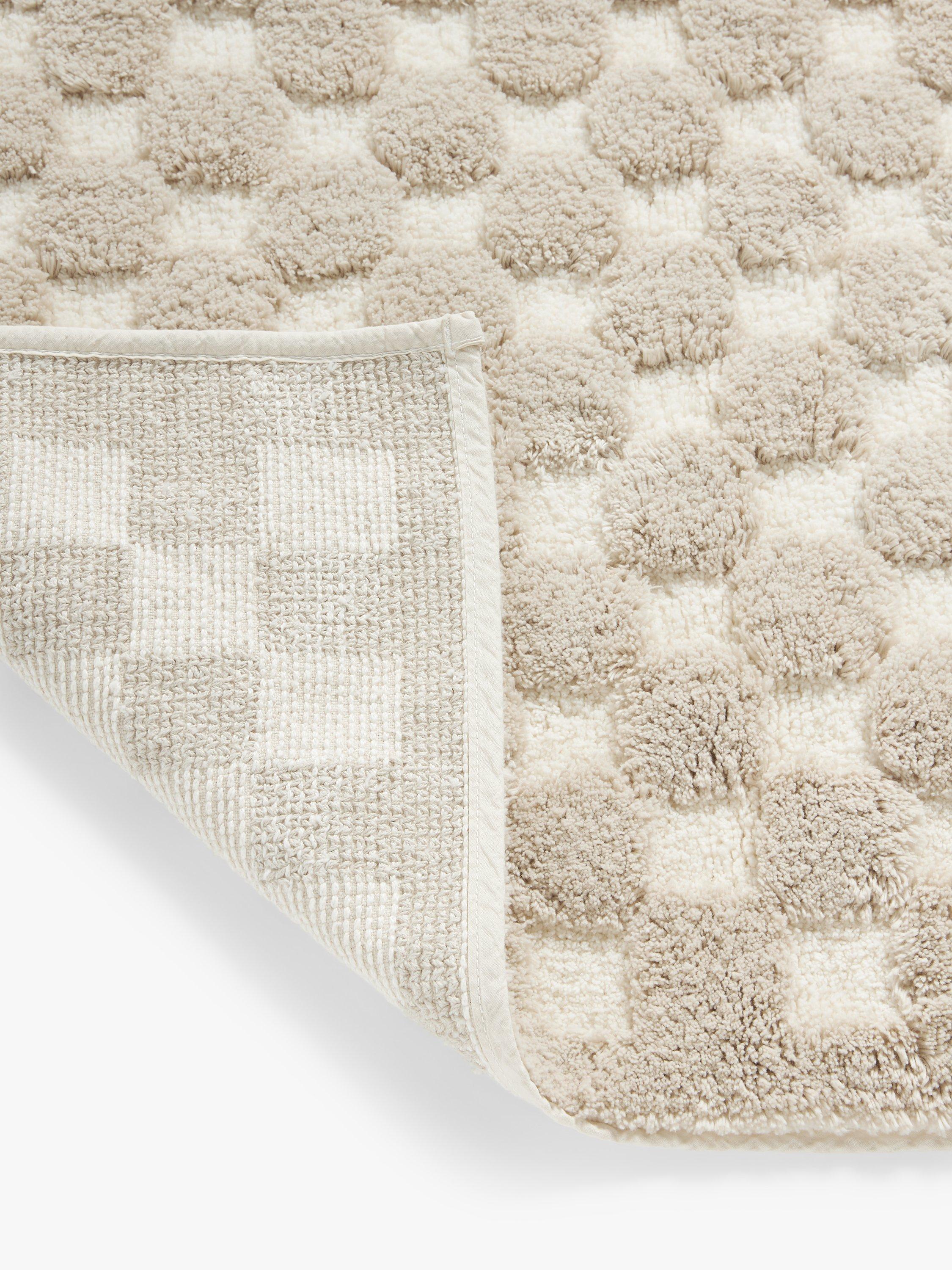 John Lewis organic cotton checkerboard bath mat - British product