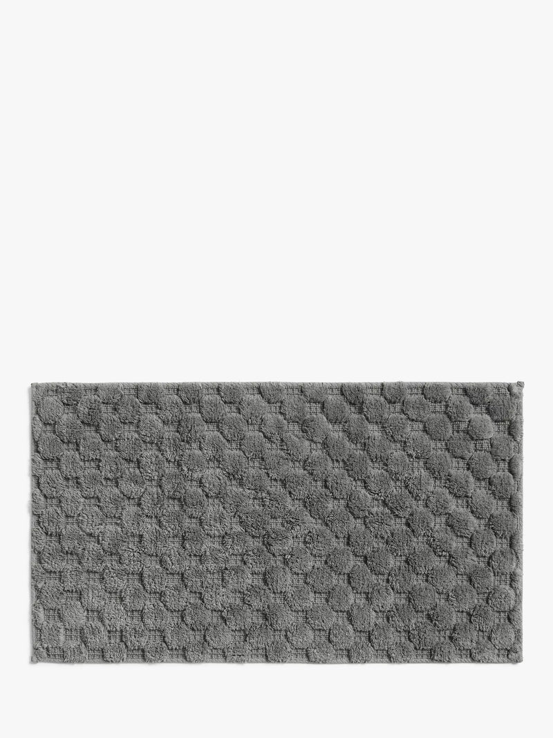 John Lewis Textured Hexagon Motif Bath Mat, UK version