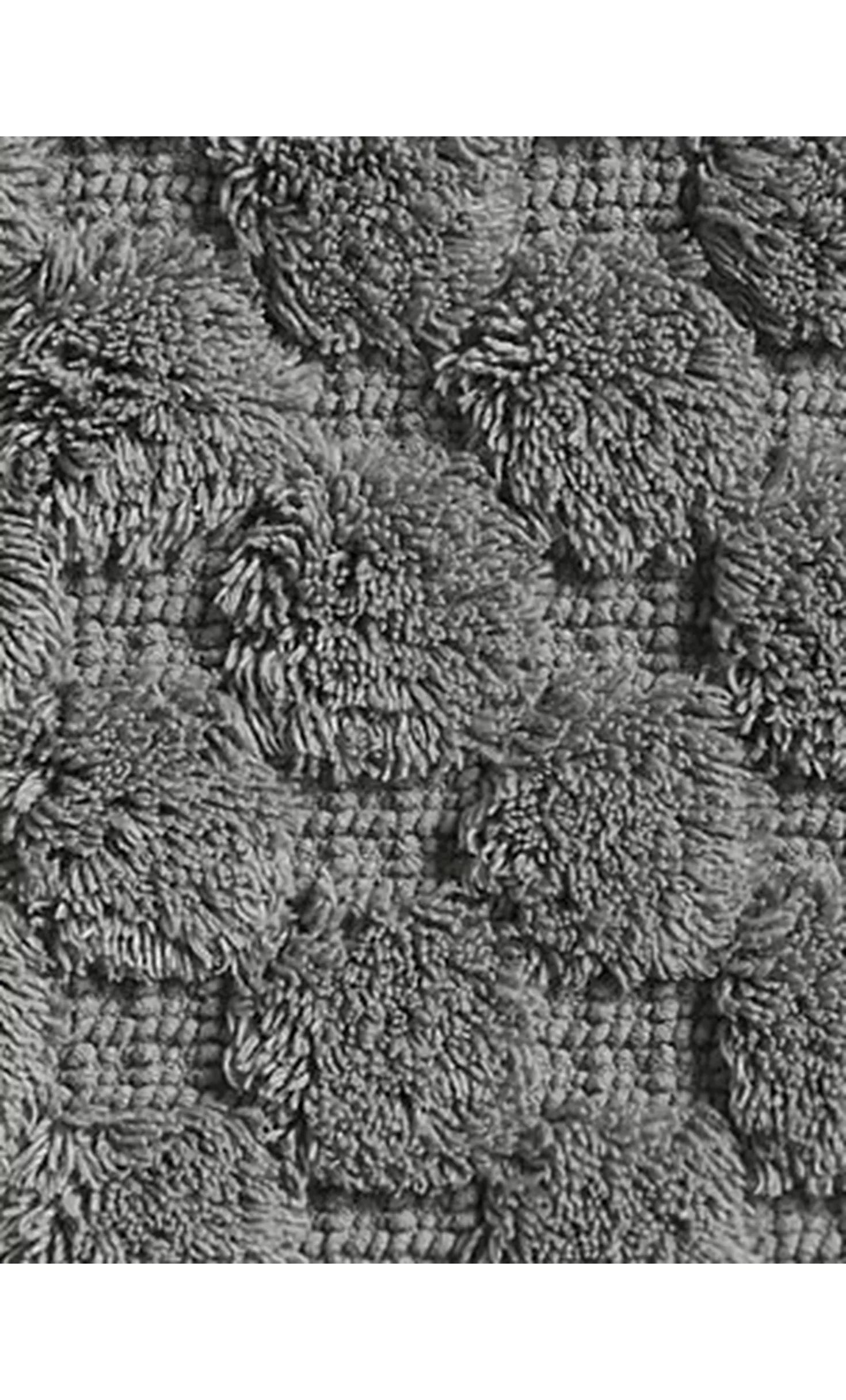 John Lewis Textured Hexagon Bath Mat - Silver Grey