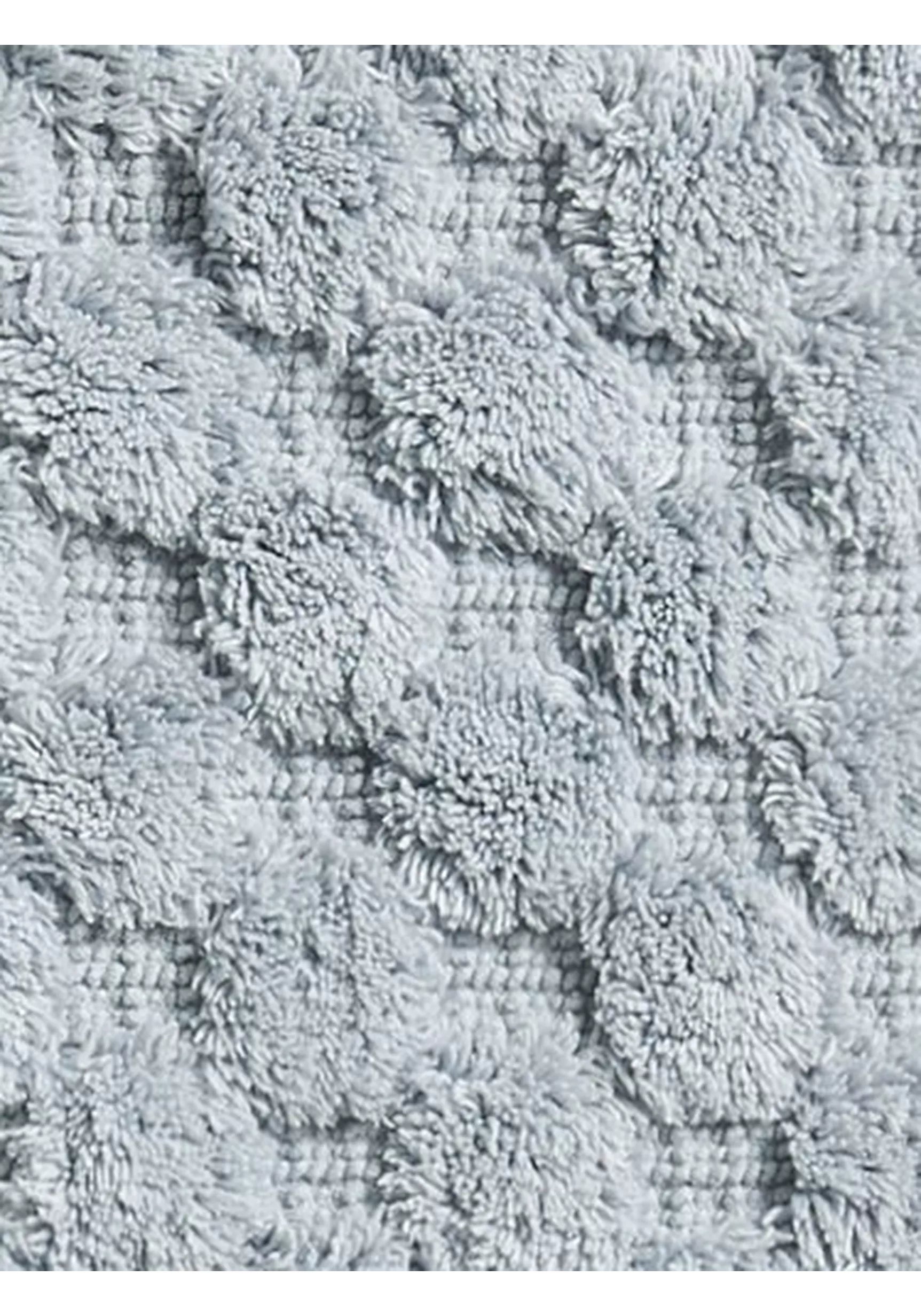 John Lewis Textured Hexagon Bath Mat - Pale Pacific