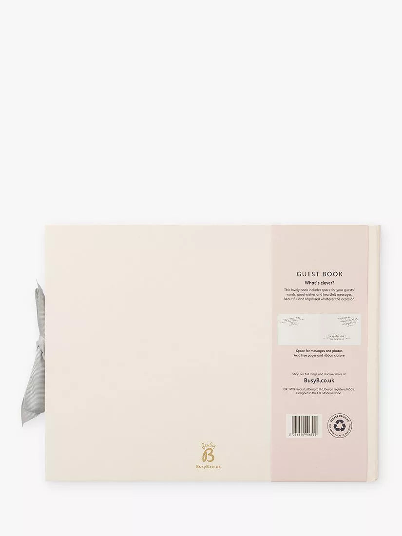 Busy B guest book with ribbon closure - British product