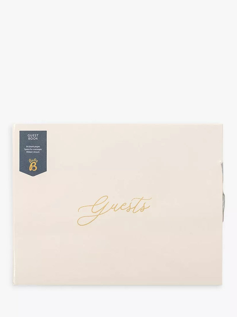 Busy B guest book with ribbon closure - British product