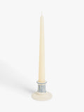 John Lewis blue stoneware candlestick holder 5.7cm, imported from the UK