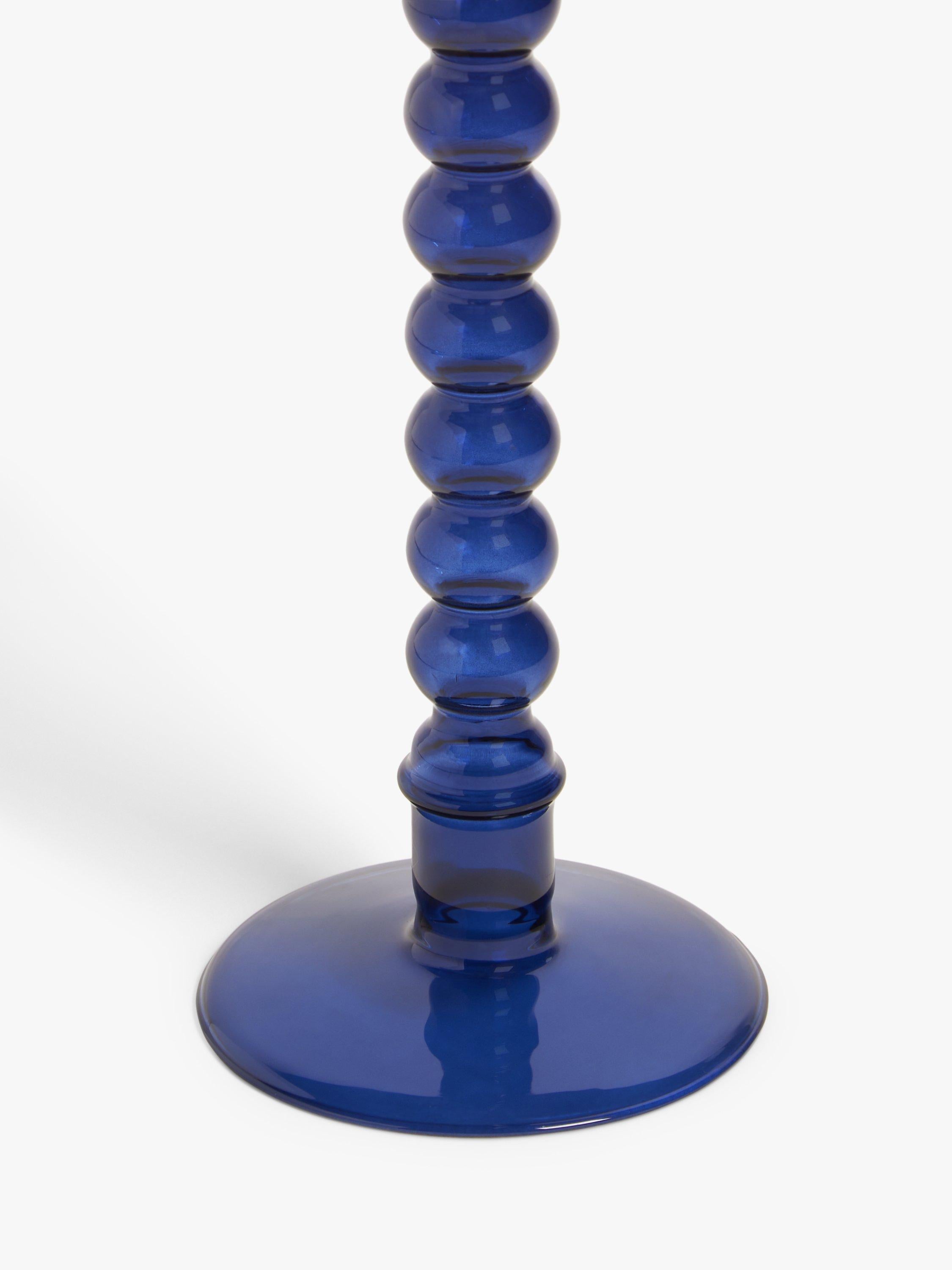 John Lewis glass bobbin candlestick holder, UK version