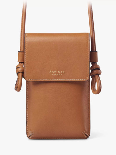 John Lewis Aspinal of London Ella Smooth Leather Phone Pouch- Buy online at McGrocer