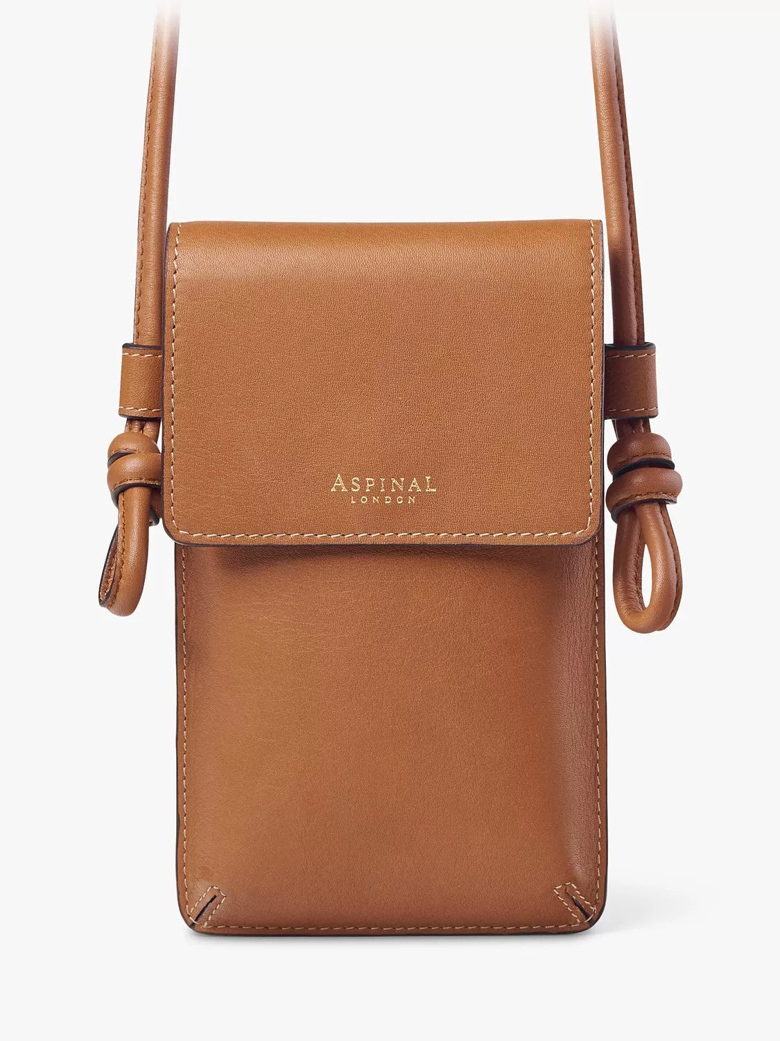 Aspinal of London smooth leather phone pouch crossbody bag (British brand)