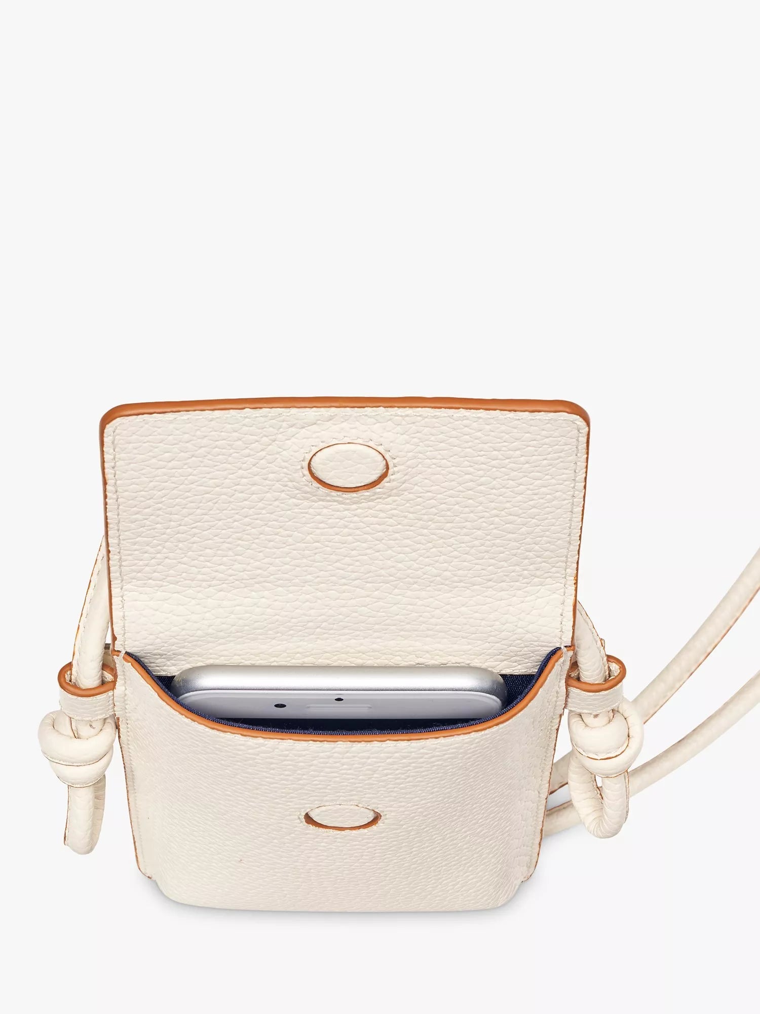 Aspinal of London Ella Pebble Leather Phone Pouch, imported from the UK
