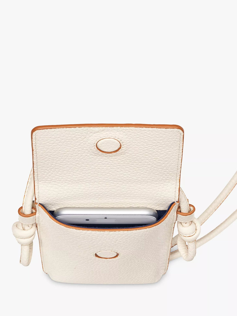 Aspinal of London Ella Pebble Leather Phone Pouch, imported from the UK