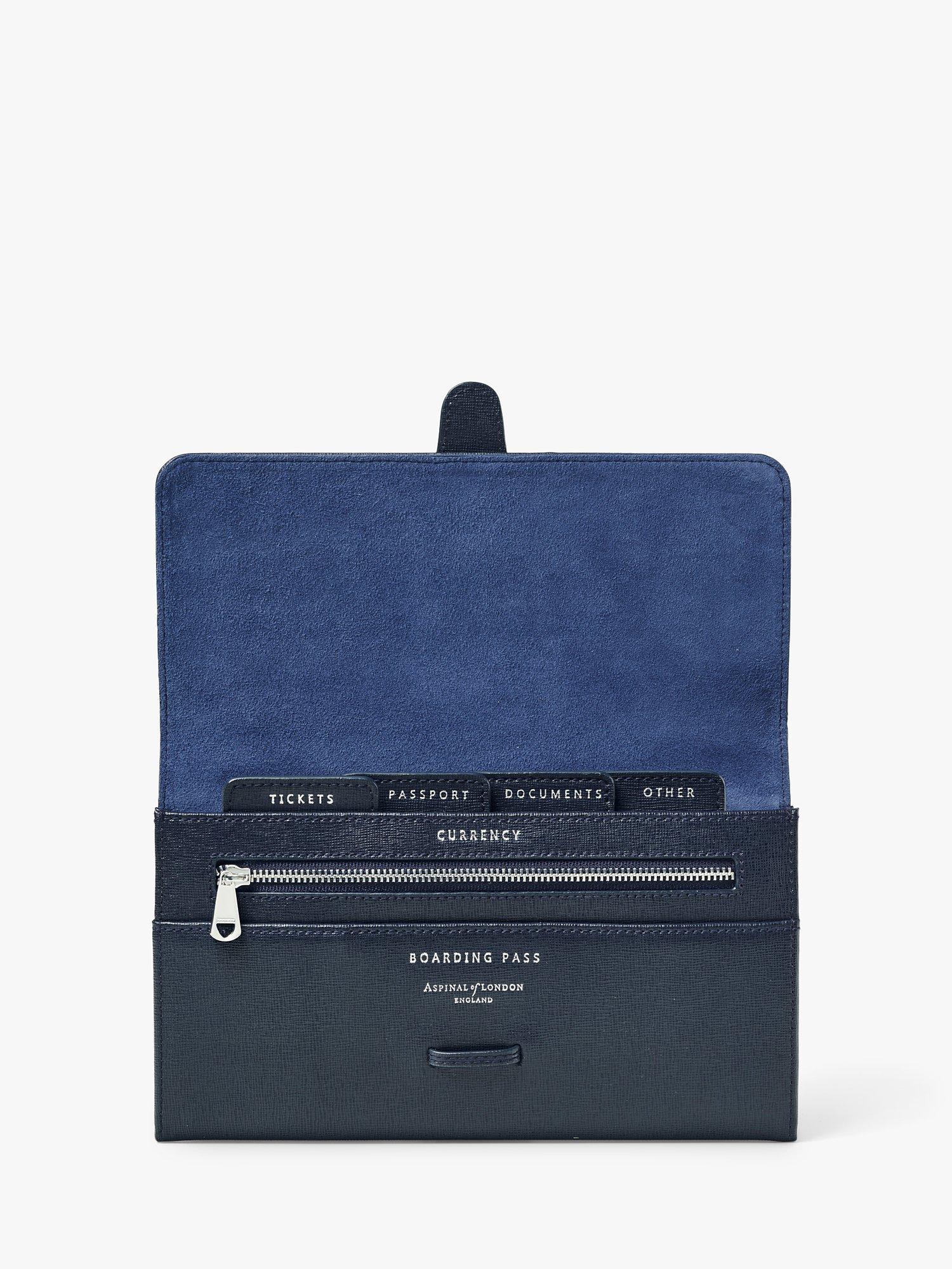 Aspinal of London classic saffiano leather travel wallet, imported from the UK