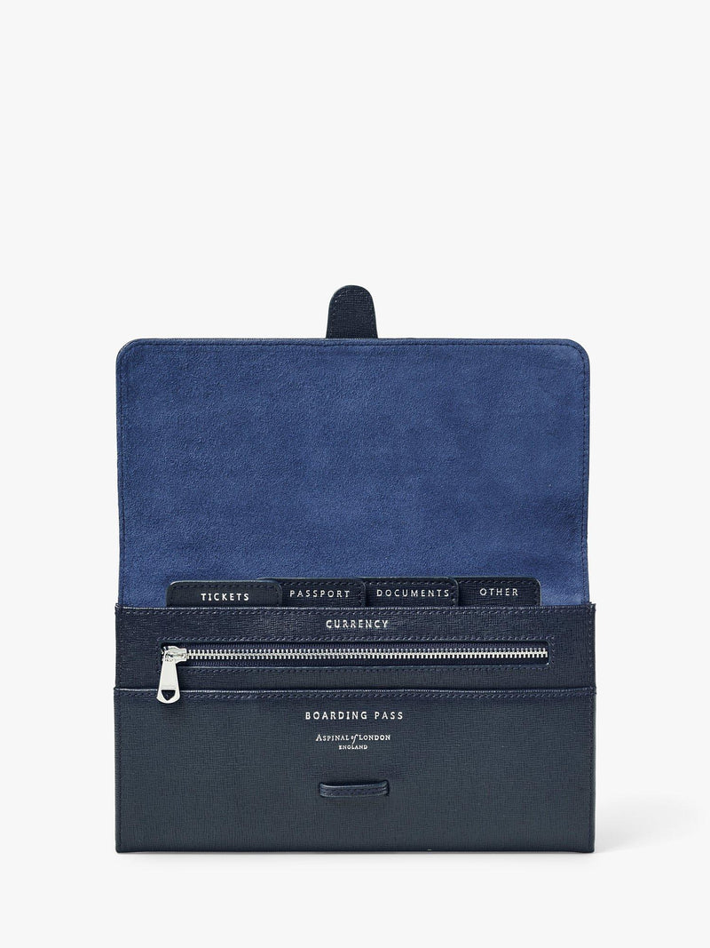 Aspinal of London classic saffiano leather travel wallet, imported from the UK