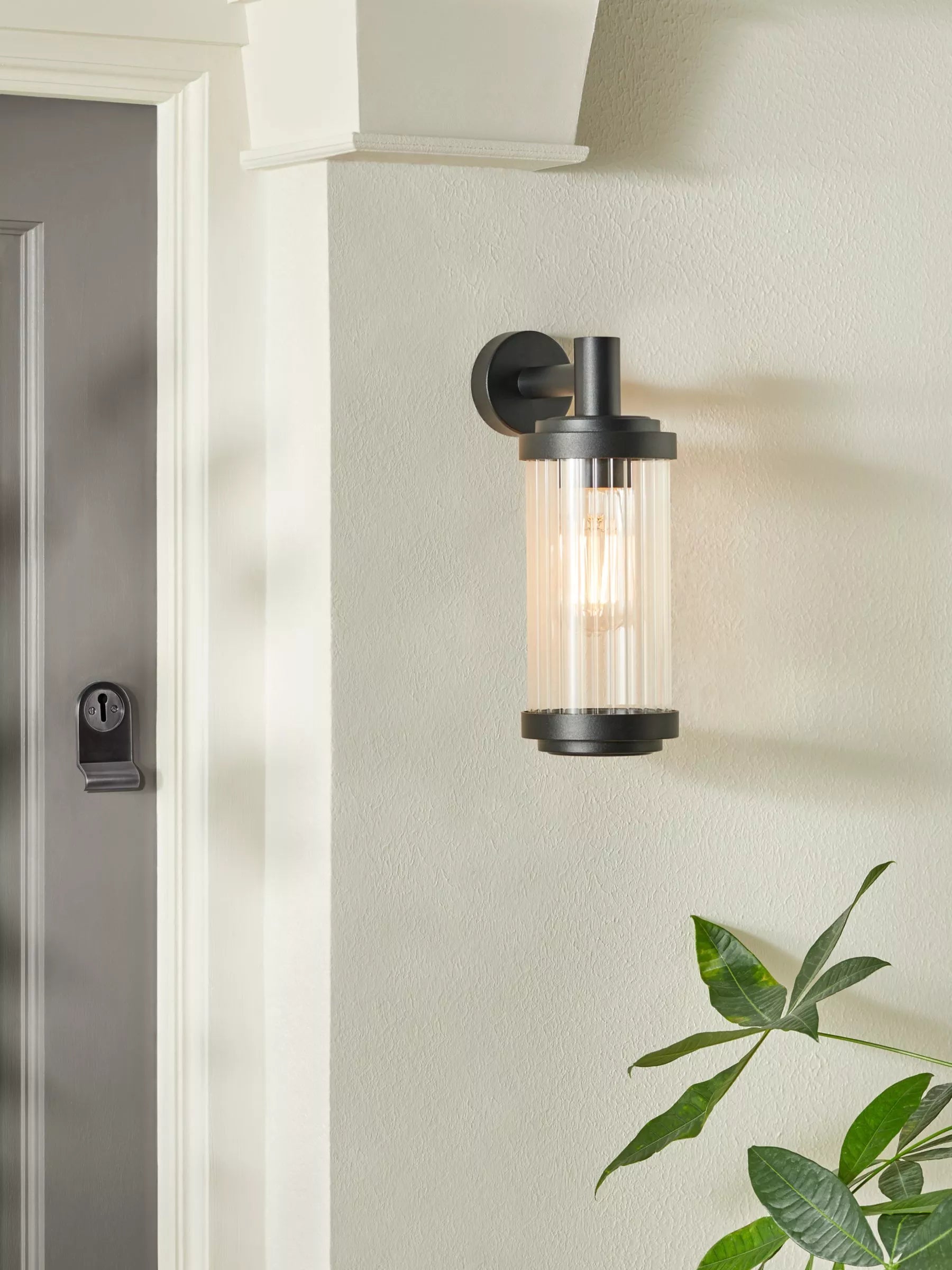 John Lewis Almer outdoor wall light black, imported from the UK