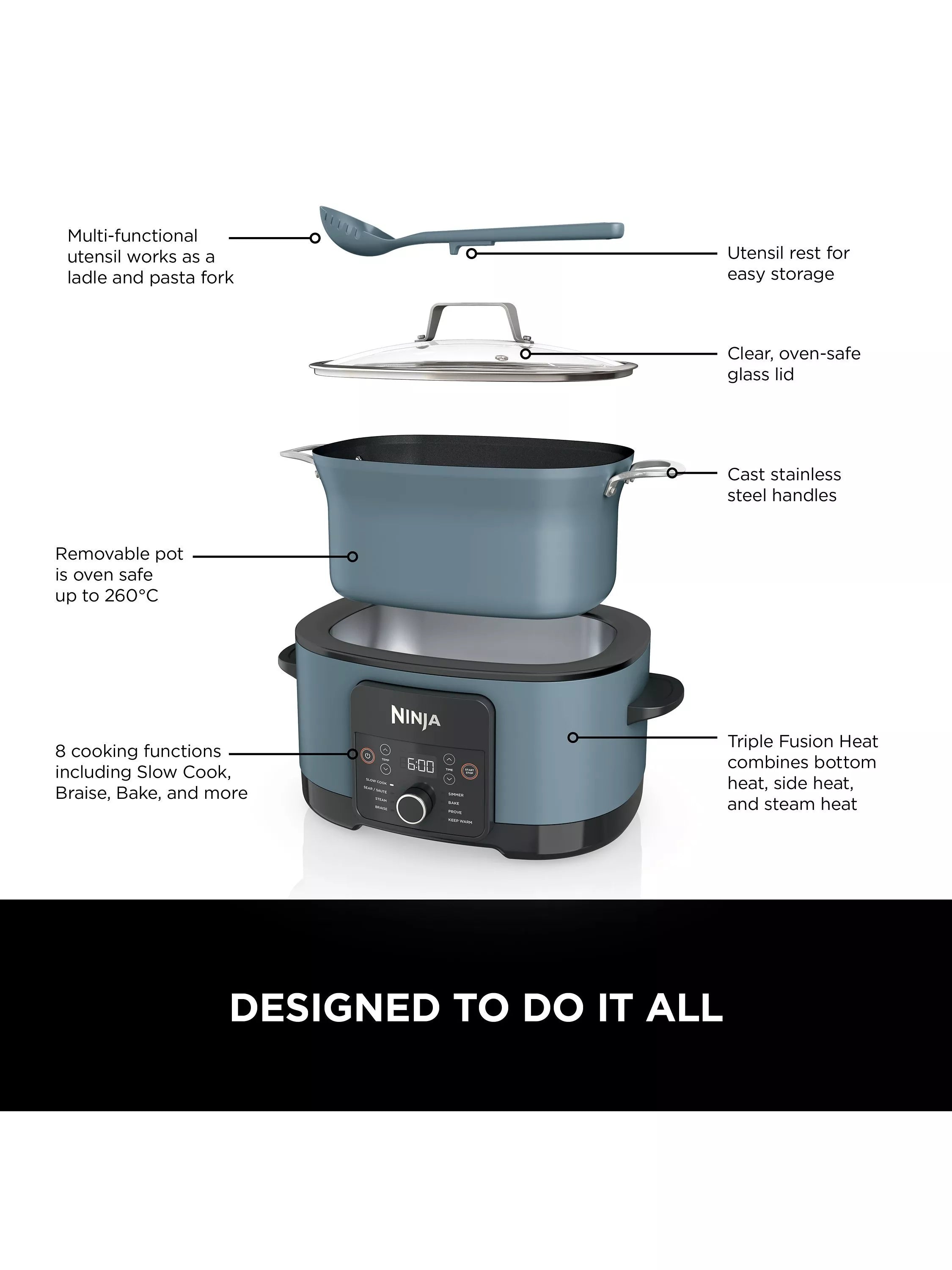 Ninja 8-in-1 slow cooker 8L - British product