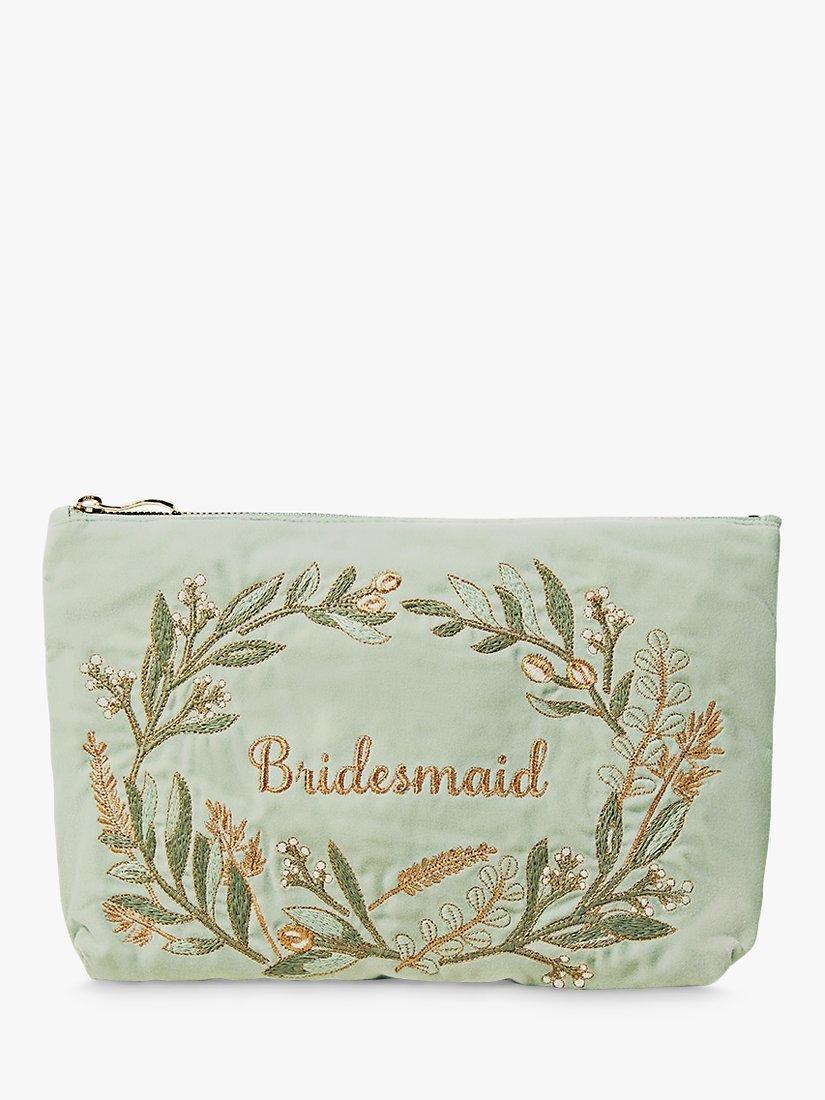 Elizabeth Scarlett Bridesmaid embroidered cotton pouch - British product
