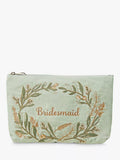 Elizabeth Scarlett Bridesmaid embroidered cotton pouch - British product