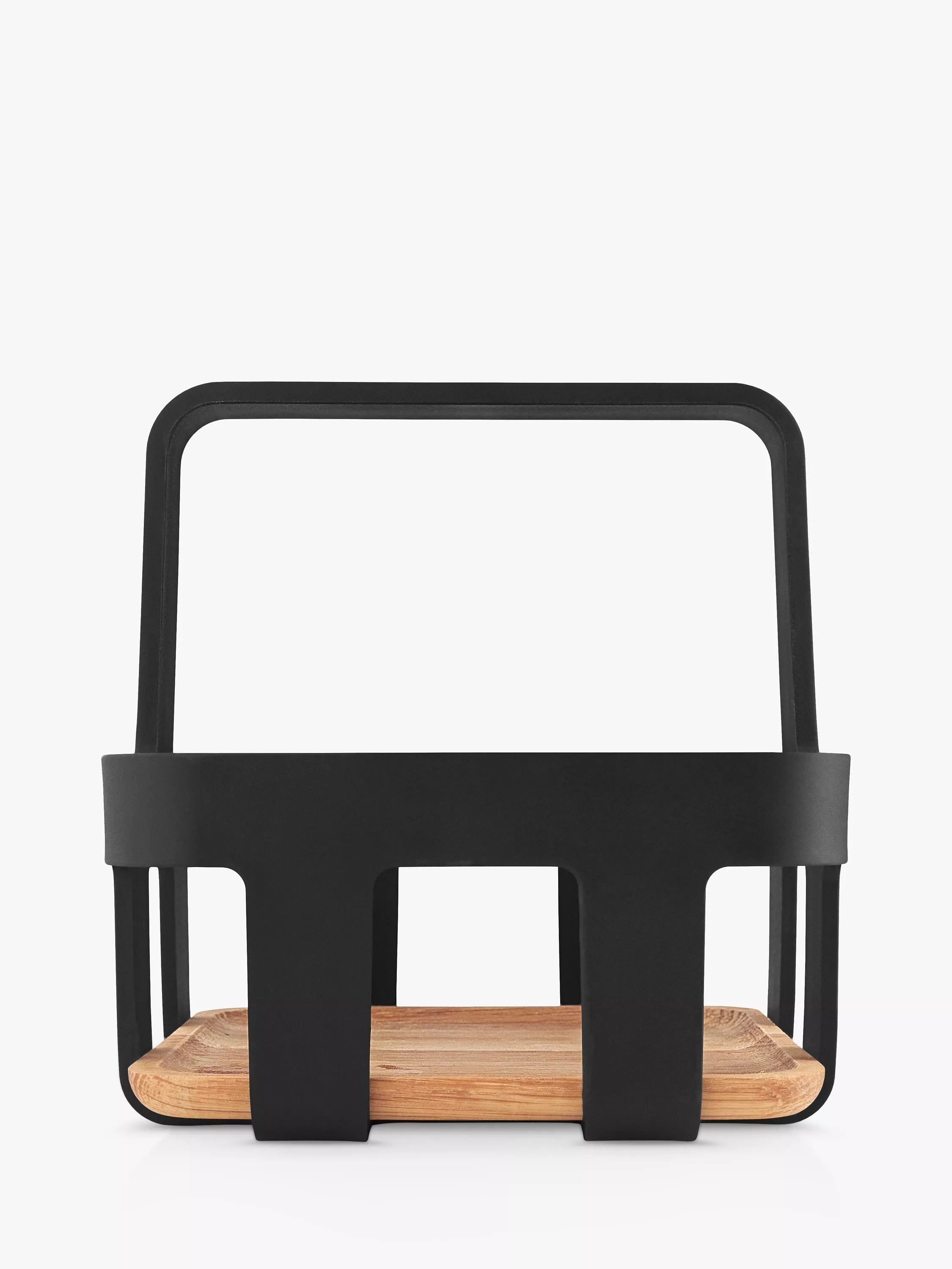 Eva Solo Nordic table condiments caddy black natural oak base, imported from the UK