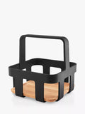 Eva Solo Nordic table condiments caddy black natural oak base, imported from the UK