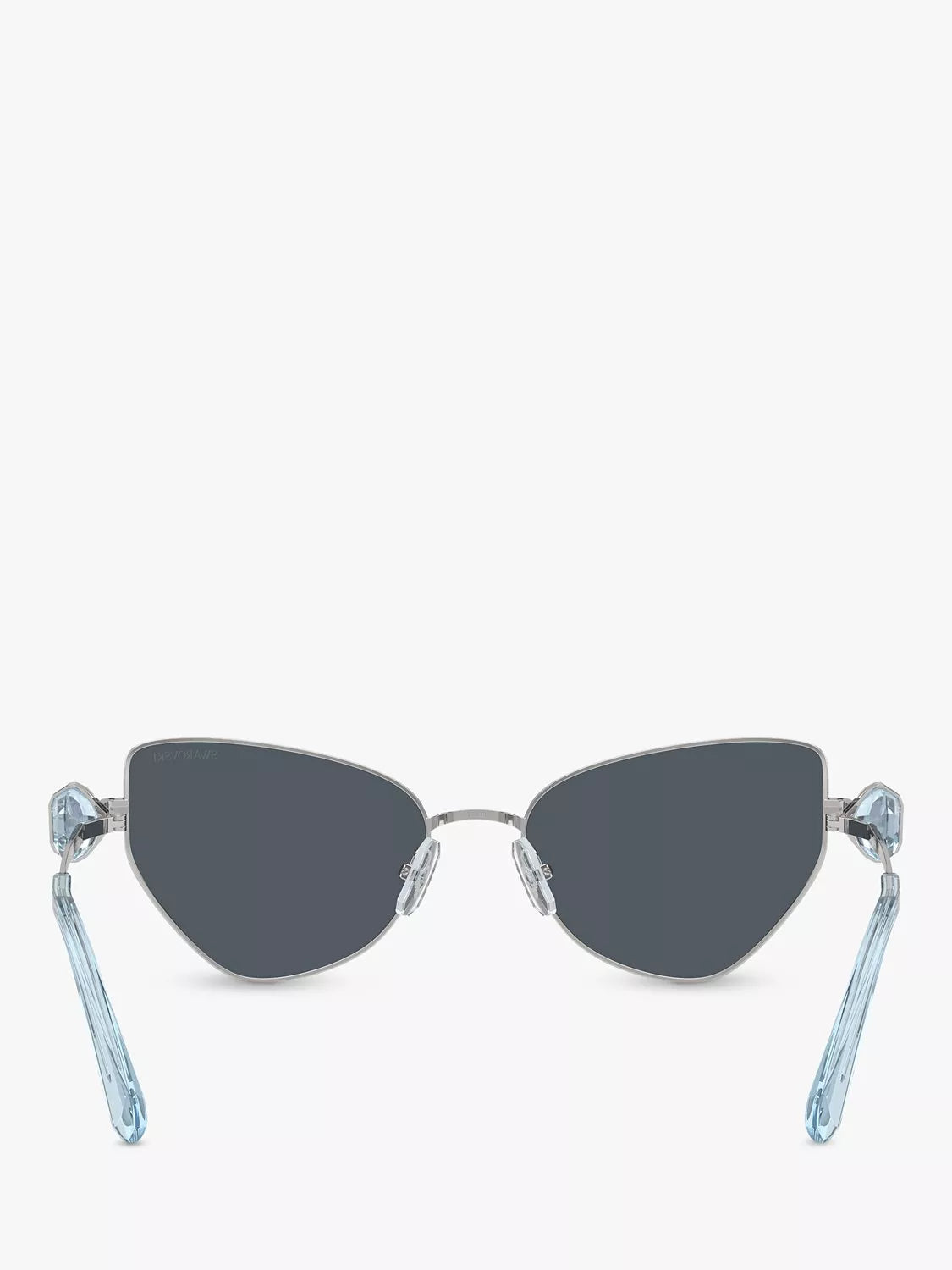 Swarovski women's irregular sunglasses in silver and grey, UK version
