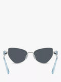 Swarovski women's irregular sunglasses in silver and grey, UK version