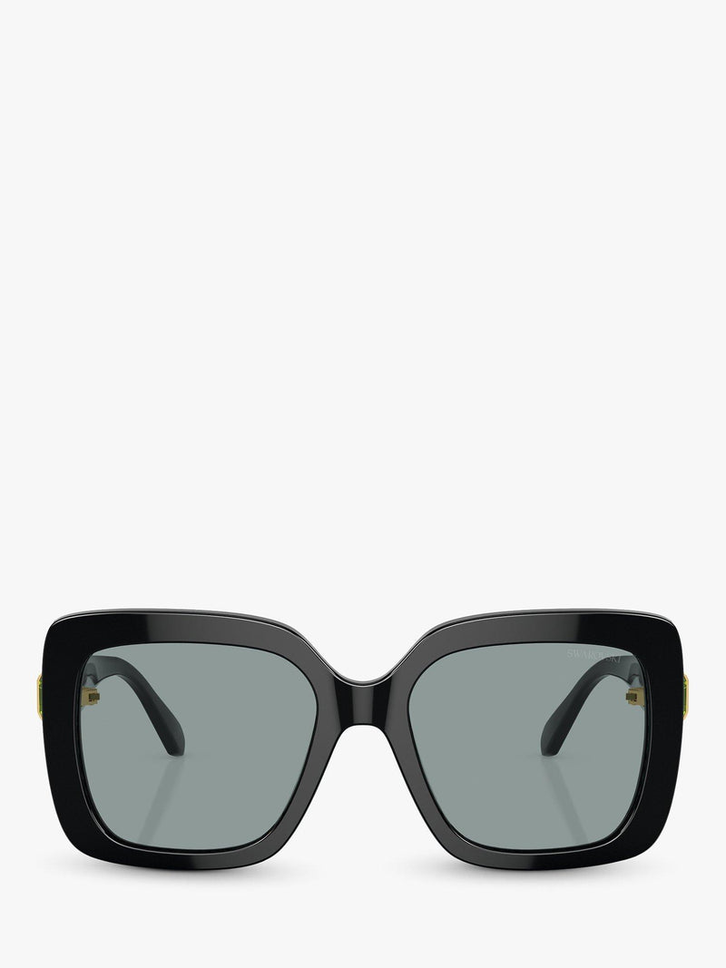 Swarovski square sunglasses black grey (British brand)