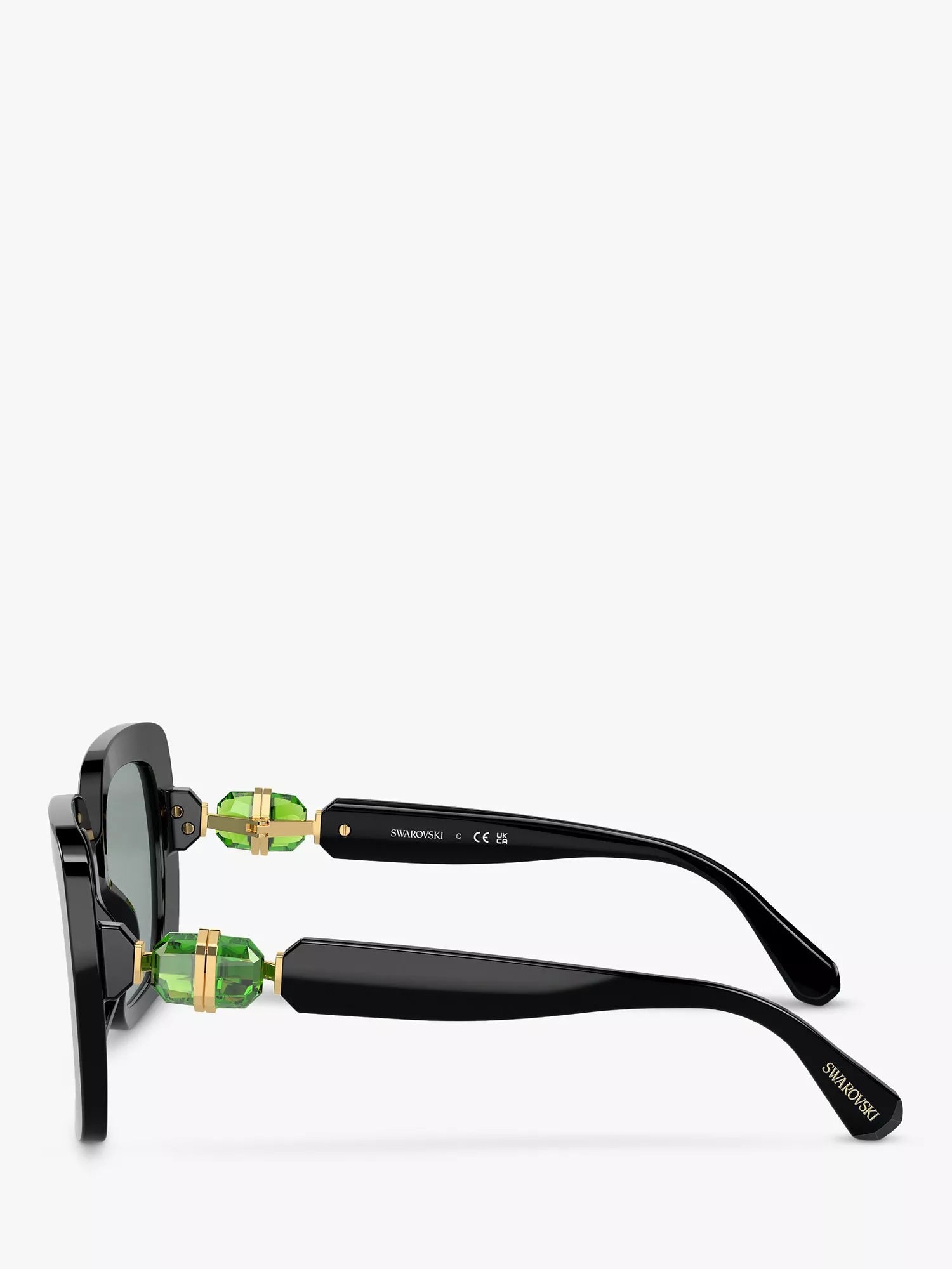 Swarovski square sunglasses black grey (British brand)