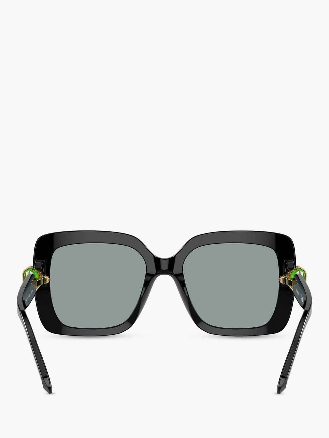 Swarovski quadratische Sonnenbrille schwarz grau (britische Marke)