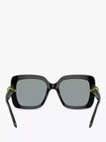 Swarovski square sunglasses black grey (British brand)