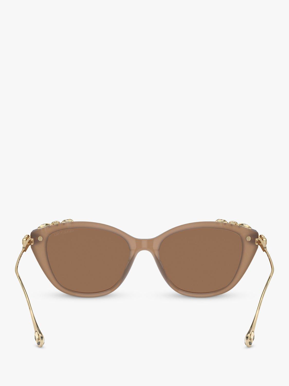Swarovski cat's eye sunglasses brown acetate frame (British brand)