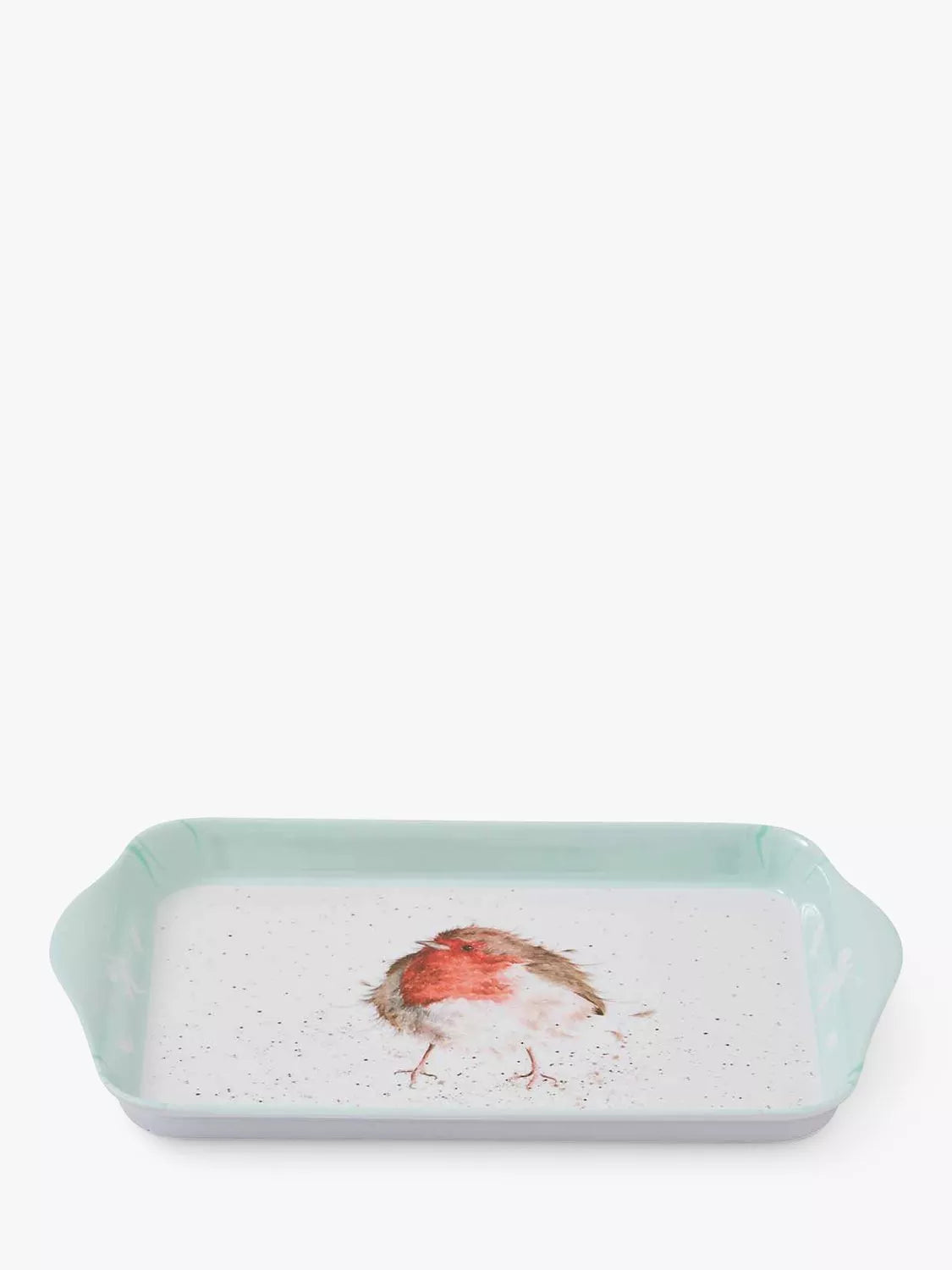 Wrendale Designs melamine scatter tray with robin design, 21.5cm (British brand)