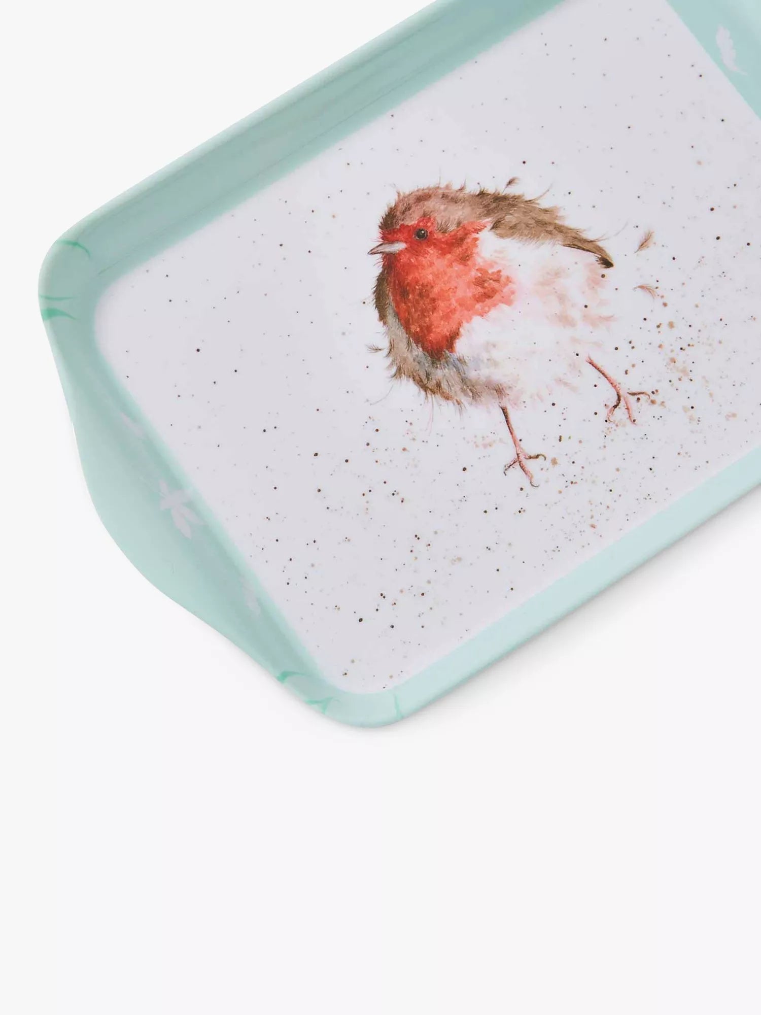 Wrendale Designs melamine scatter tray with robin design, 21.5cm (British brand)