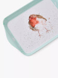 Wrendale Designs melamine scatter tray with robin design, 21.5cm (British brand)