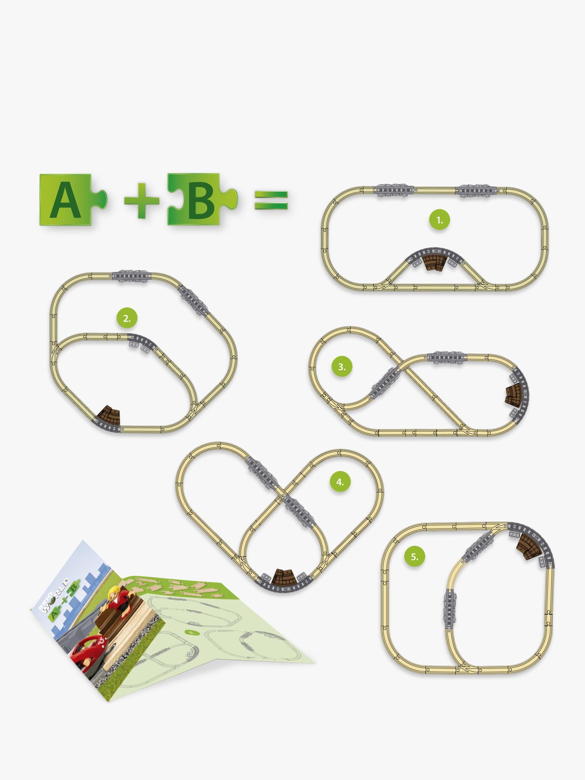 BRIO travel train playset with 22 wooden pieces (British brand)
