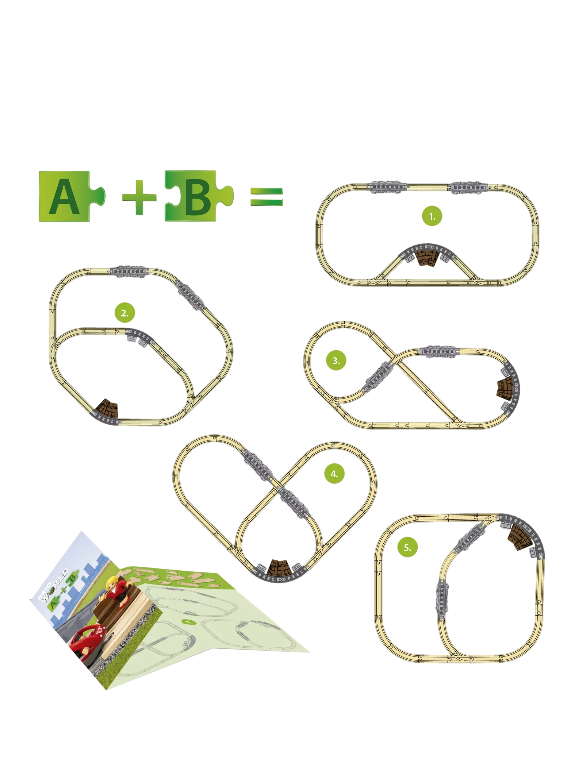 BRIO travel train playset with 22 wooden pieces (British brand)