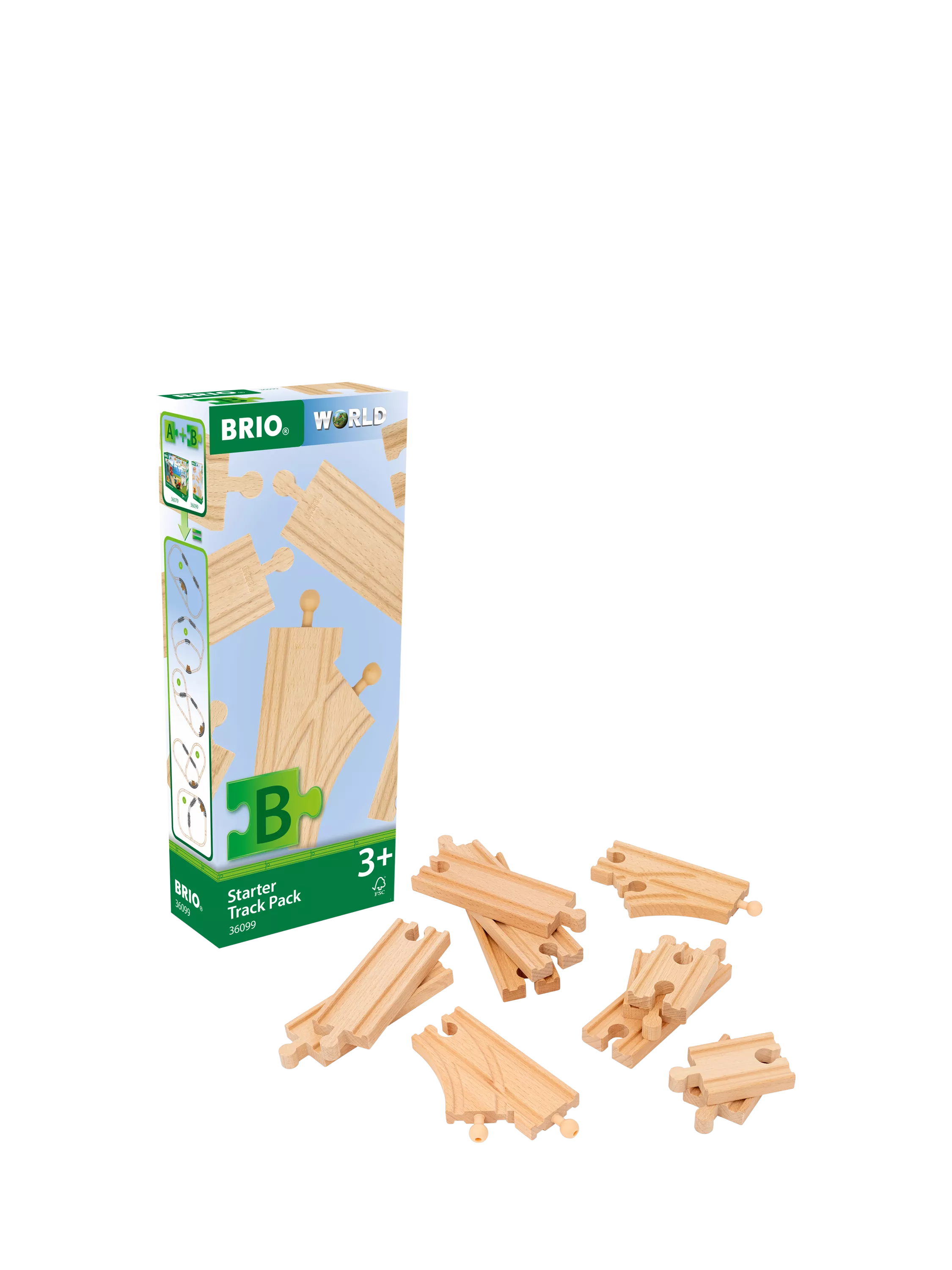 BRIO wooden train track pack Starter Track Pack - British product