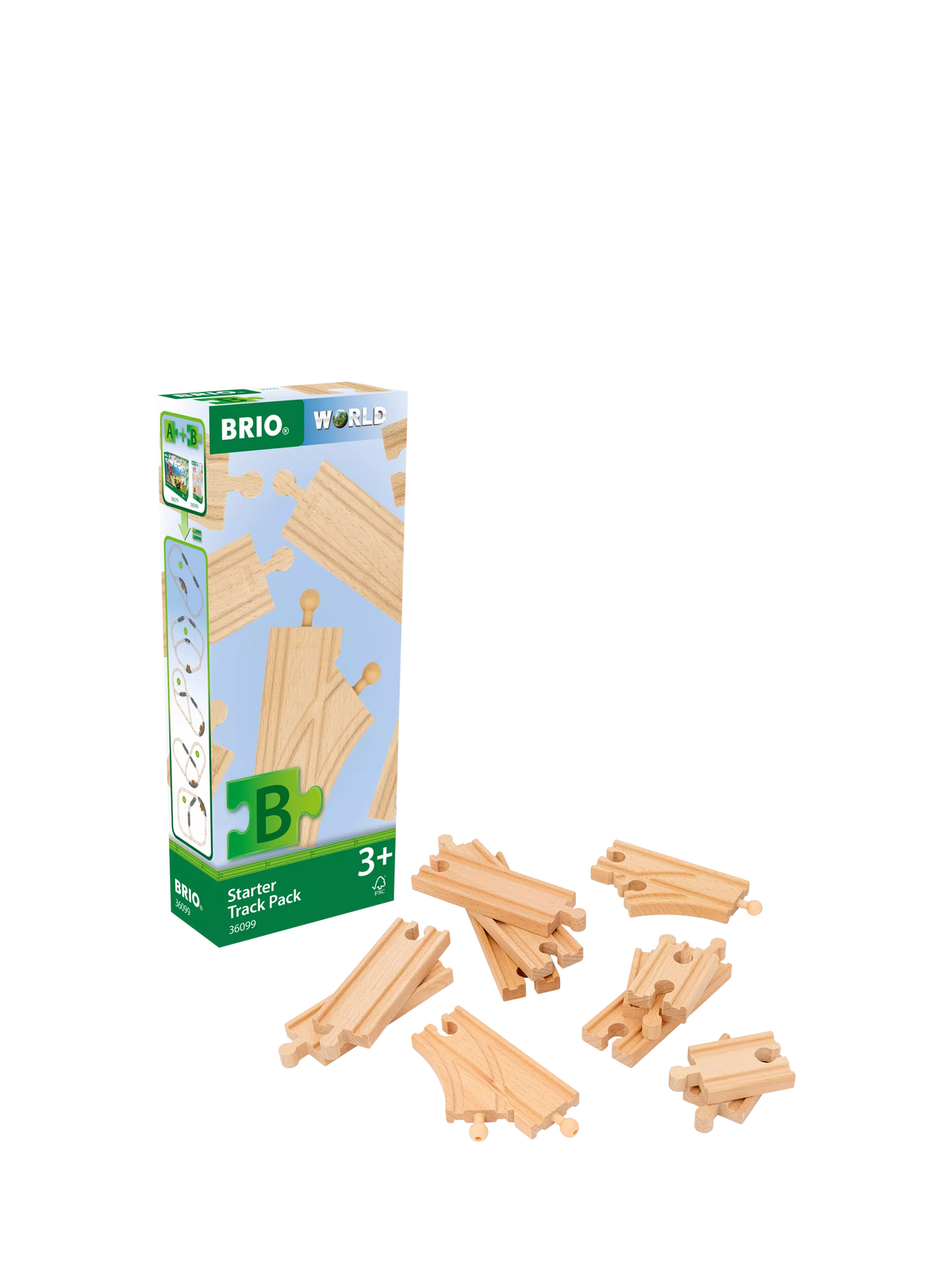 BRIO wooden train track pack Starter Track Pack - British product