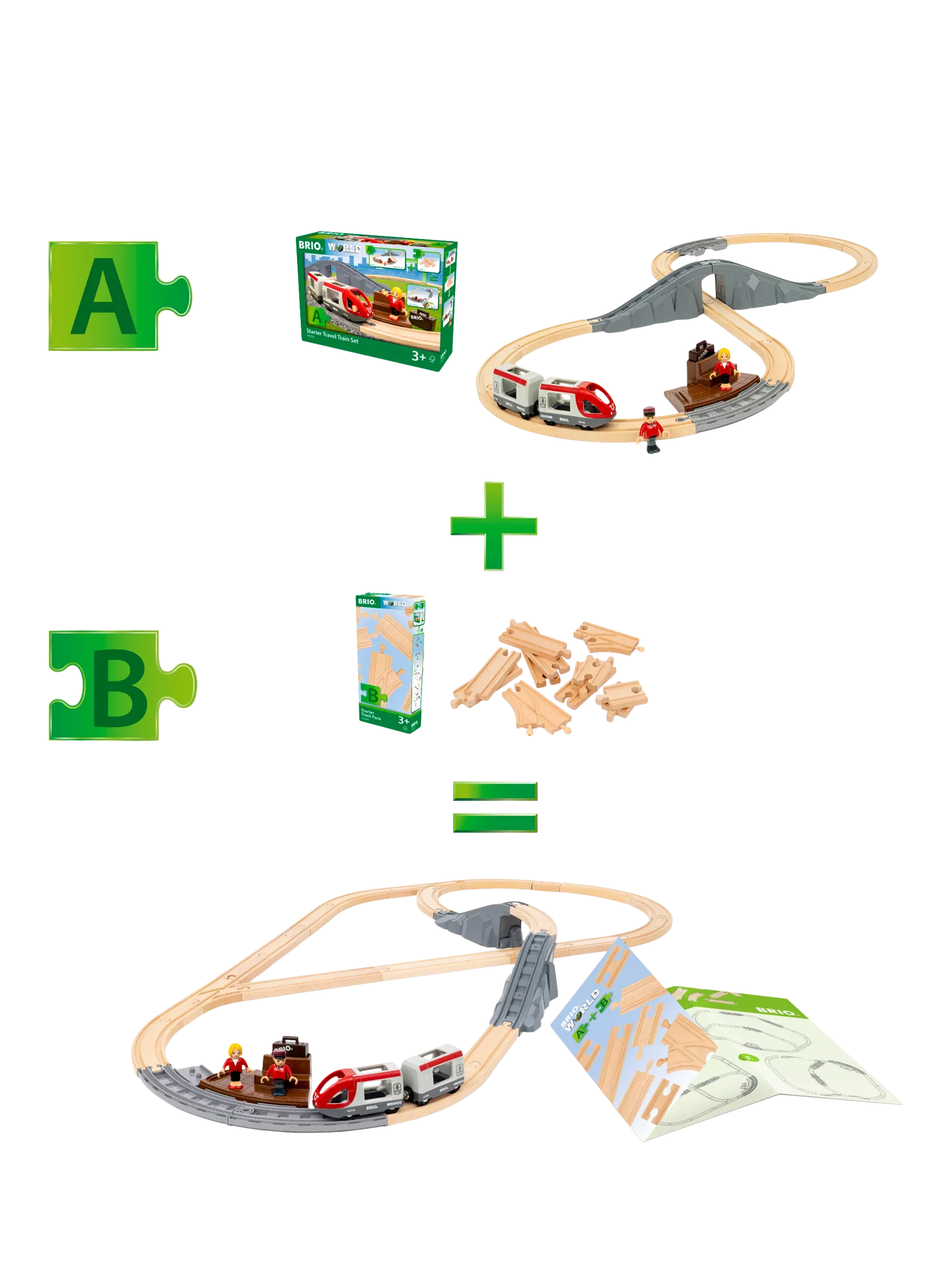 BRIO wooden train track pack Starter Track Pack - British product