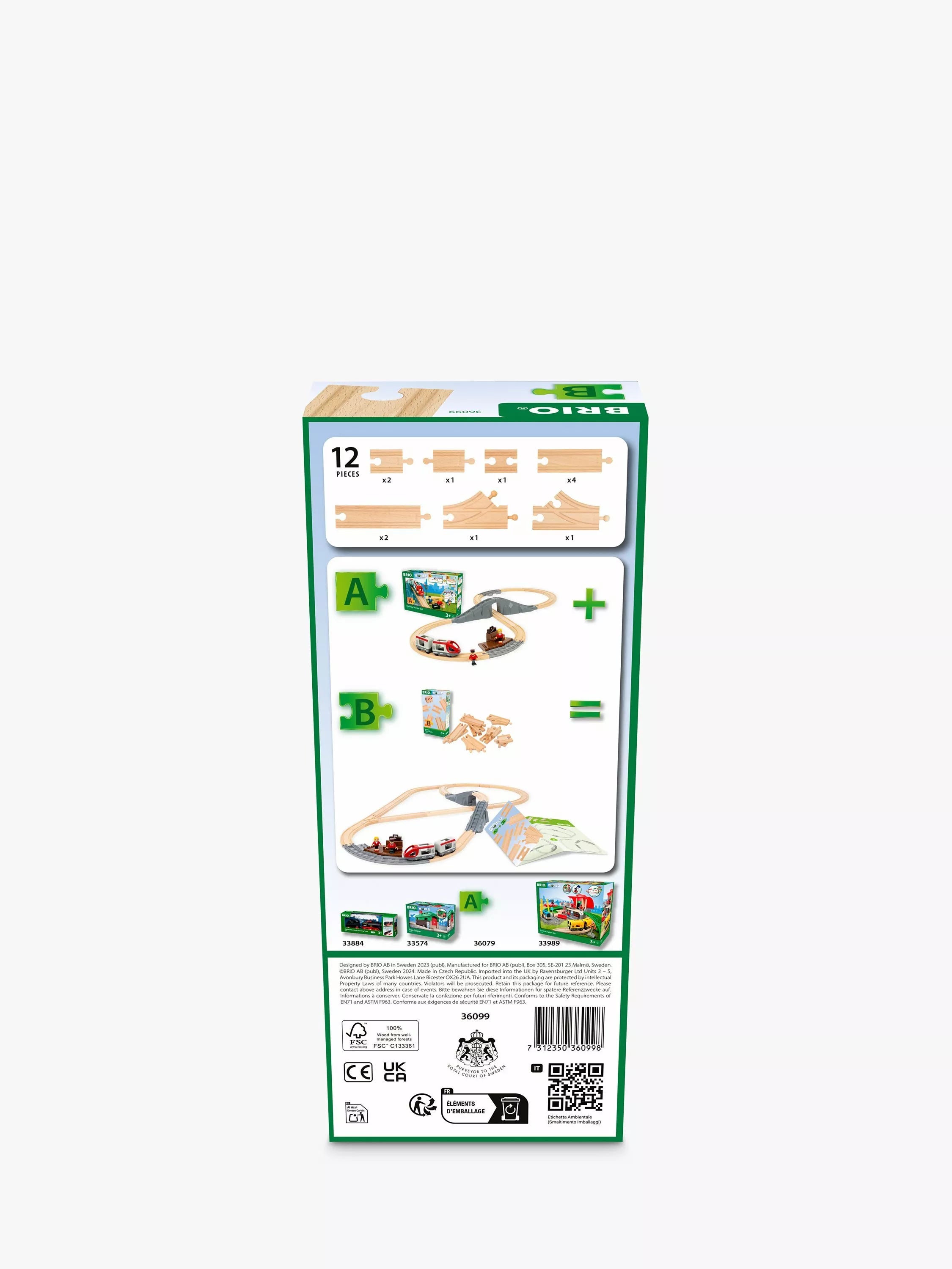BRIO wooden train track pack Starter Track Pack - British product
