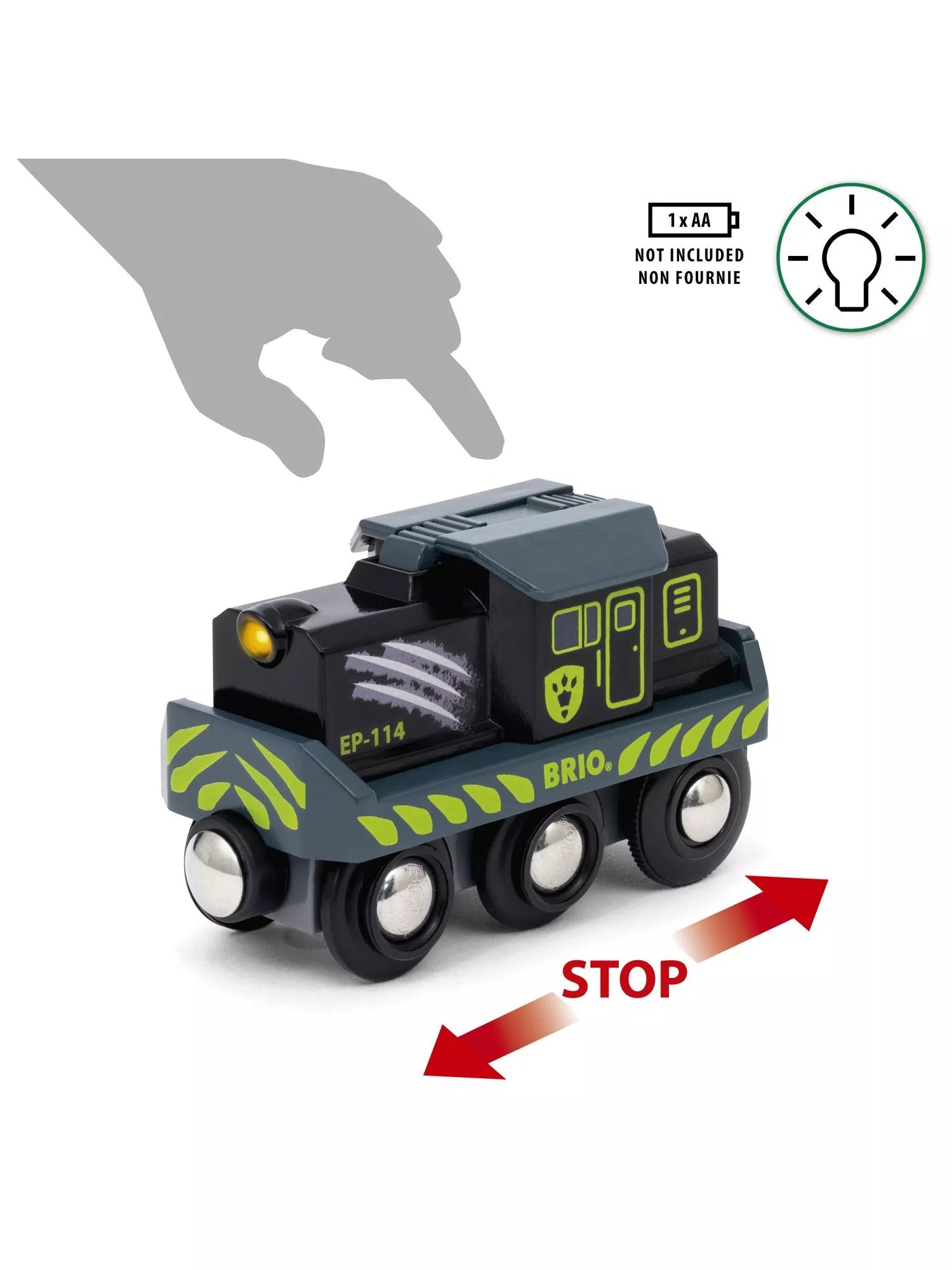 BRIO Dinosaur Battery Train Playset, UK version