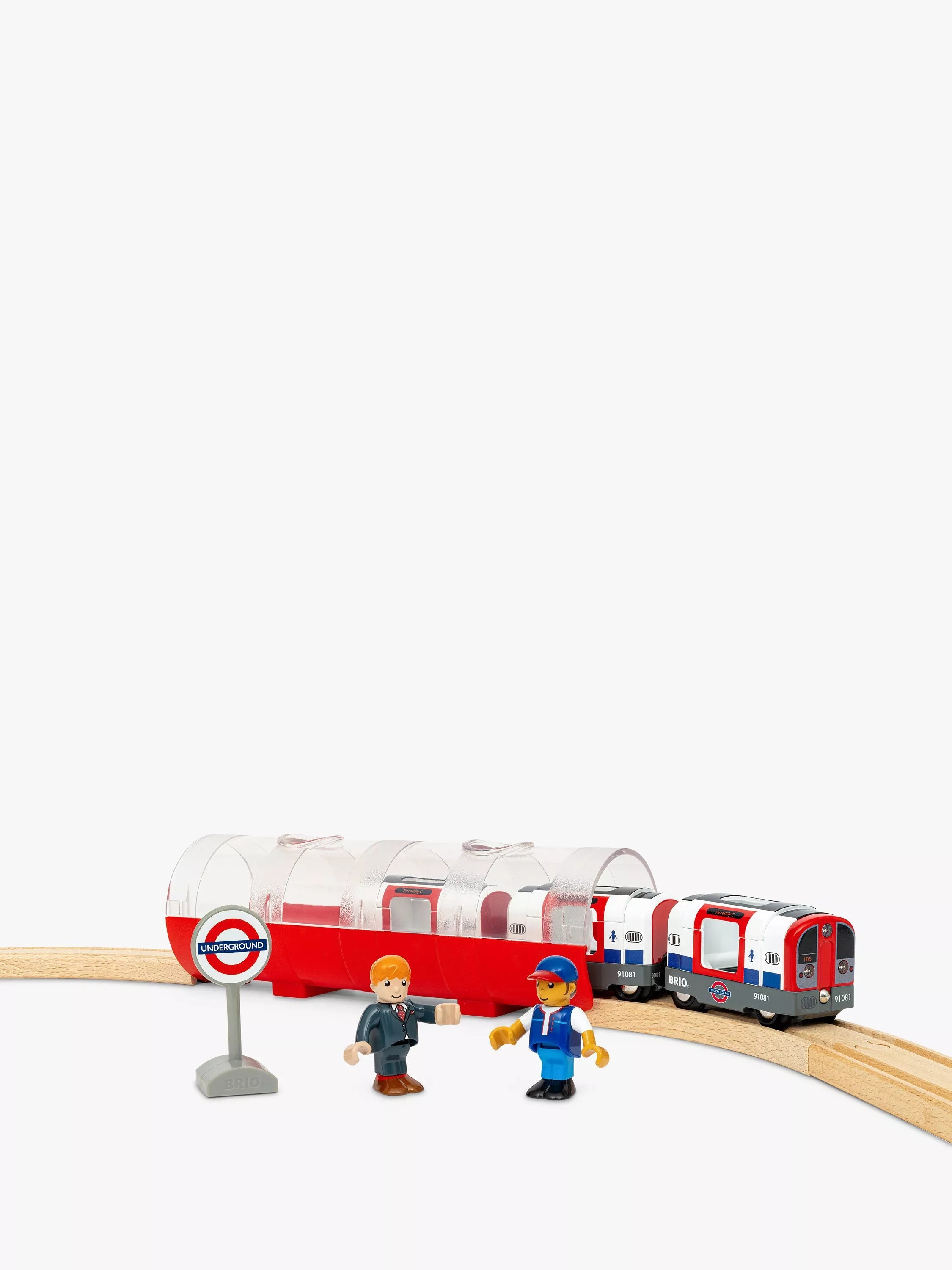BRIO London Underground Train Playset with train and tunnel, UK version