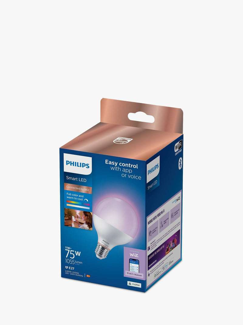 Philips Smart LED bulb G95 E27 colour, imported from the UK