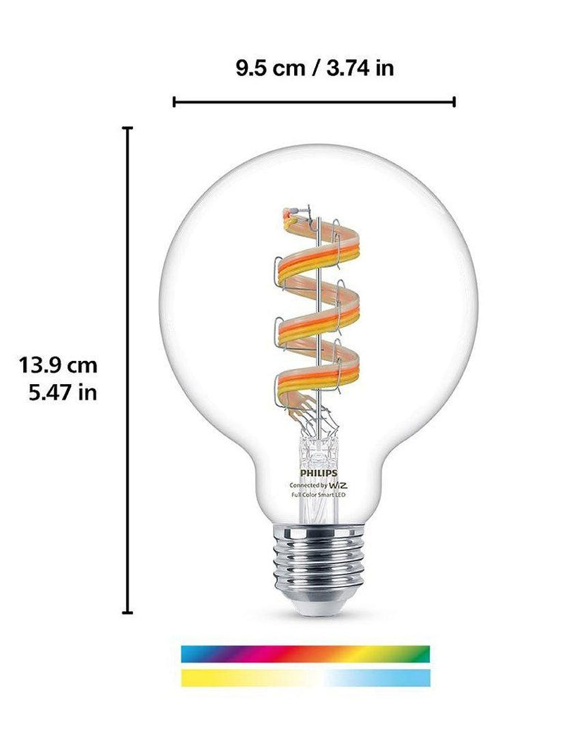 Philips Smart LED bulb E27 colour changing clear filament - British product