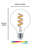 Philips Smart LED bulb E27 colour changing clear filament - British product