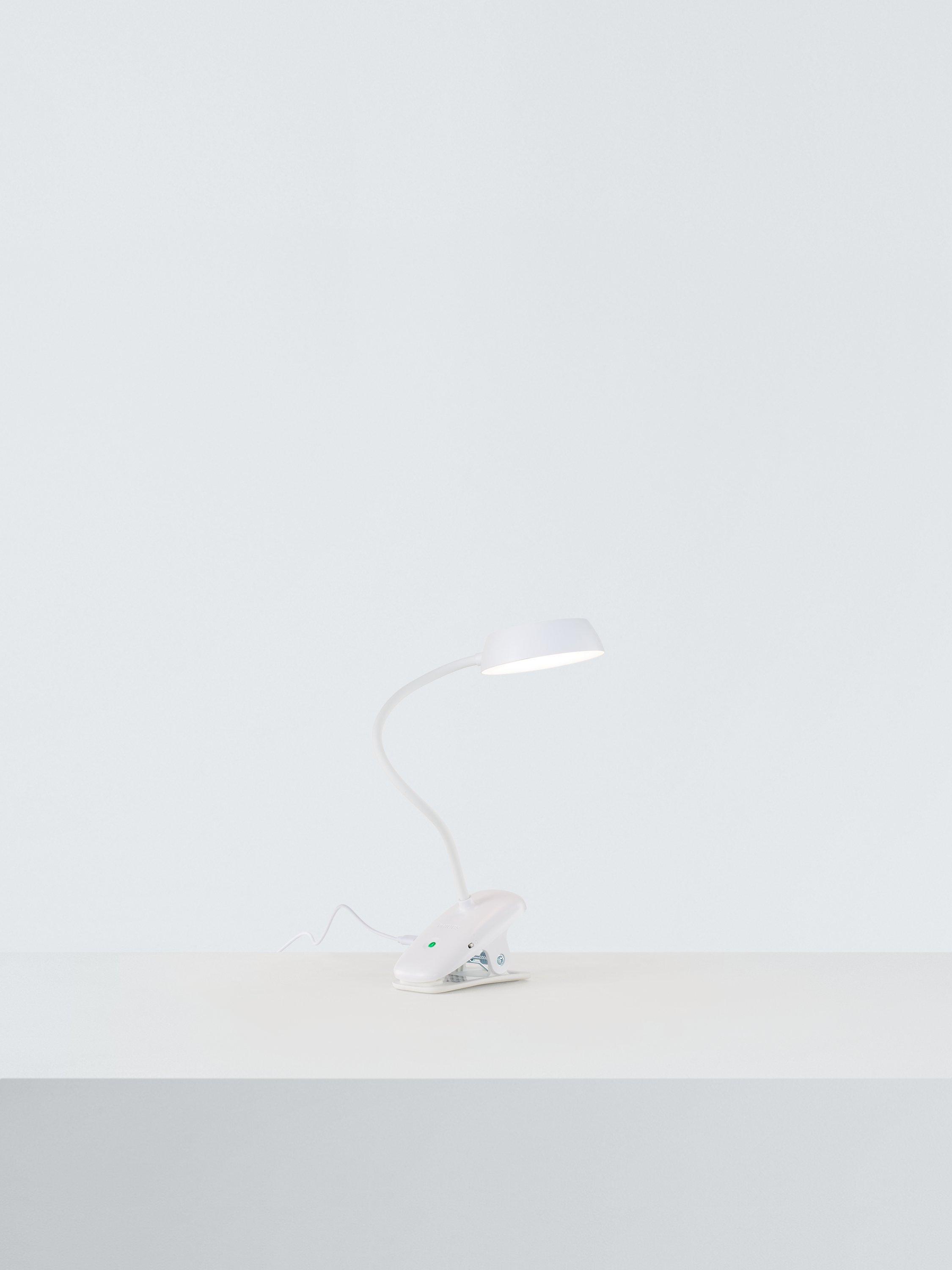 Lampe de table LED à pince Philips Donutclip, importée du Royaume-Uni