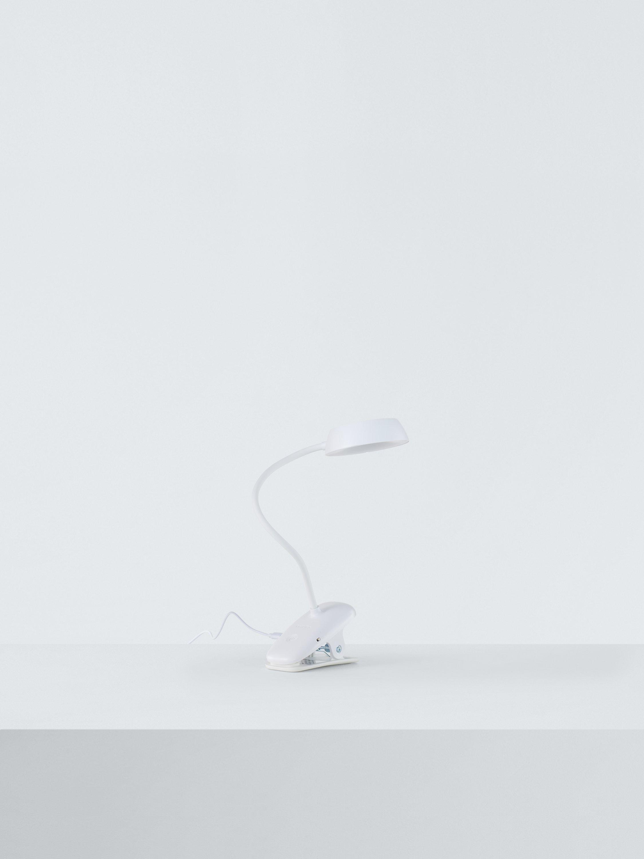 Lampe de table LED à pince Philips Donutclip, importée du Royaume-Uni