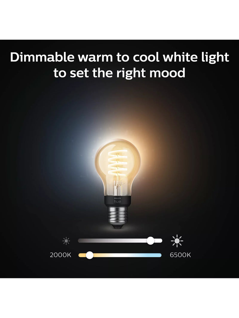 Philips Hue smart bulb white ambiance A60 E27 7W, imported from the UK