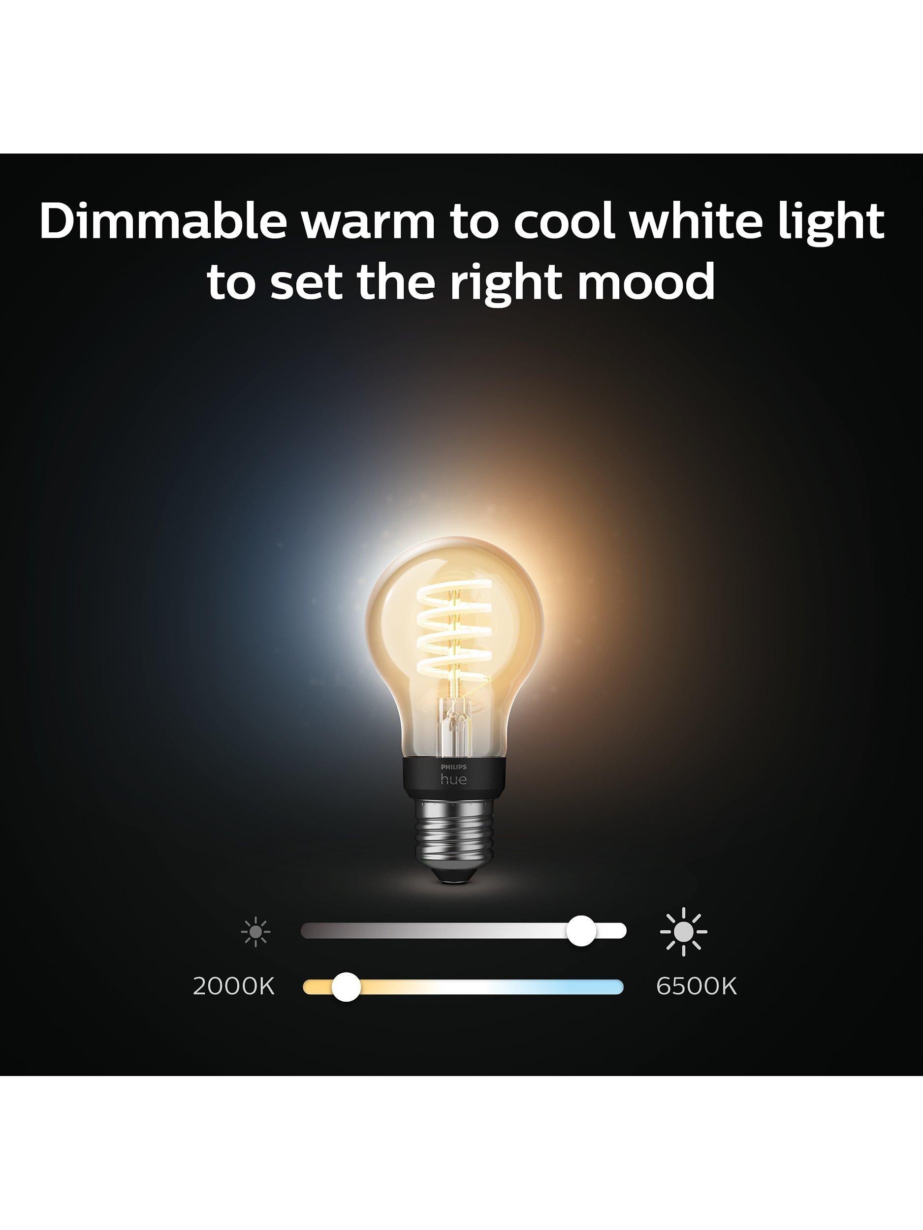 Philips Hue smart bulb white ambiance A60 E27 7W, imported from the UK