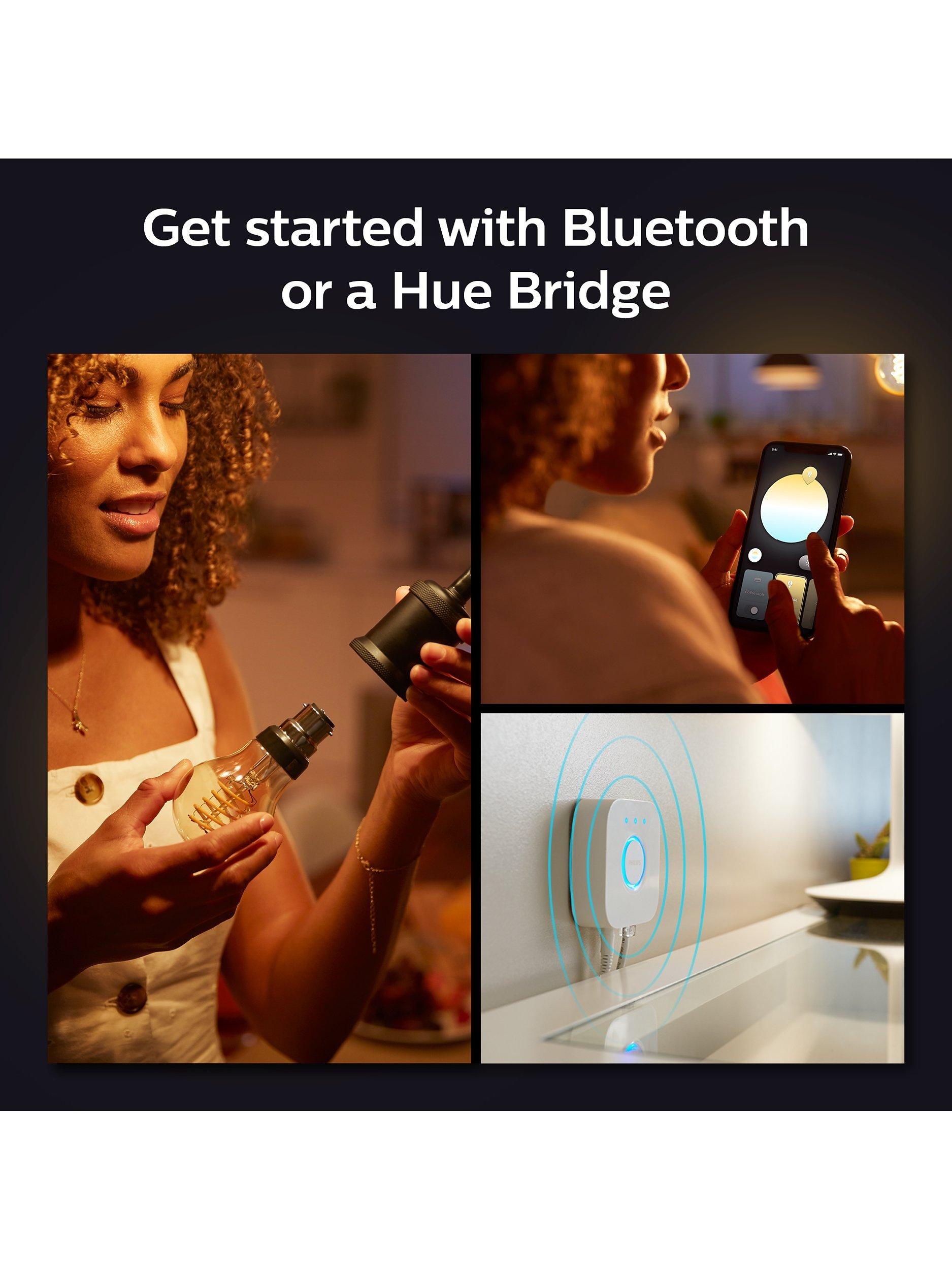 Philips Hue White Ambiance 7W A60 B22 bulb, imported from the UK