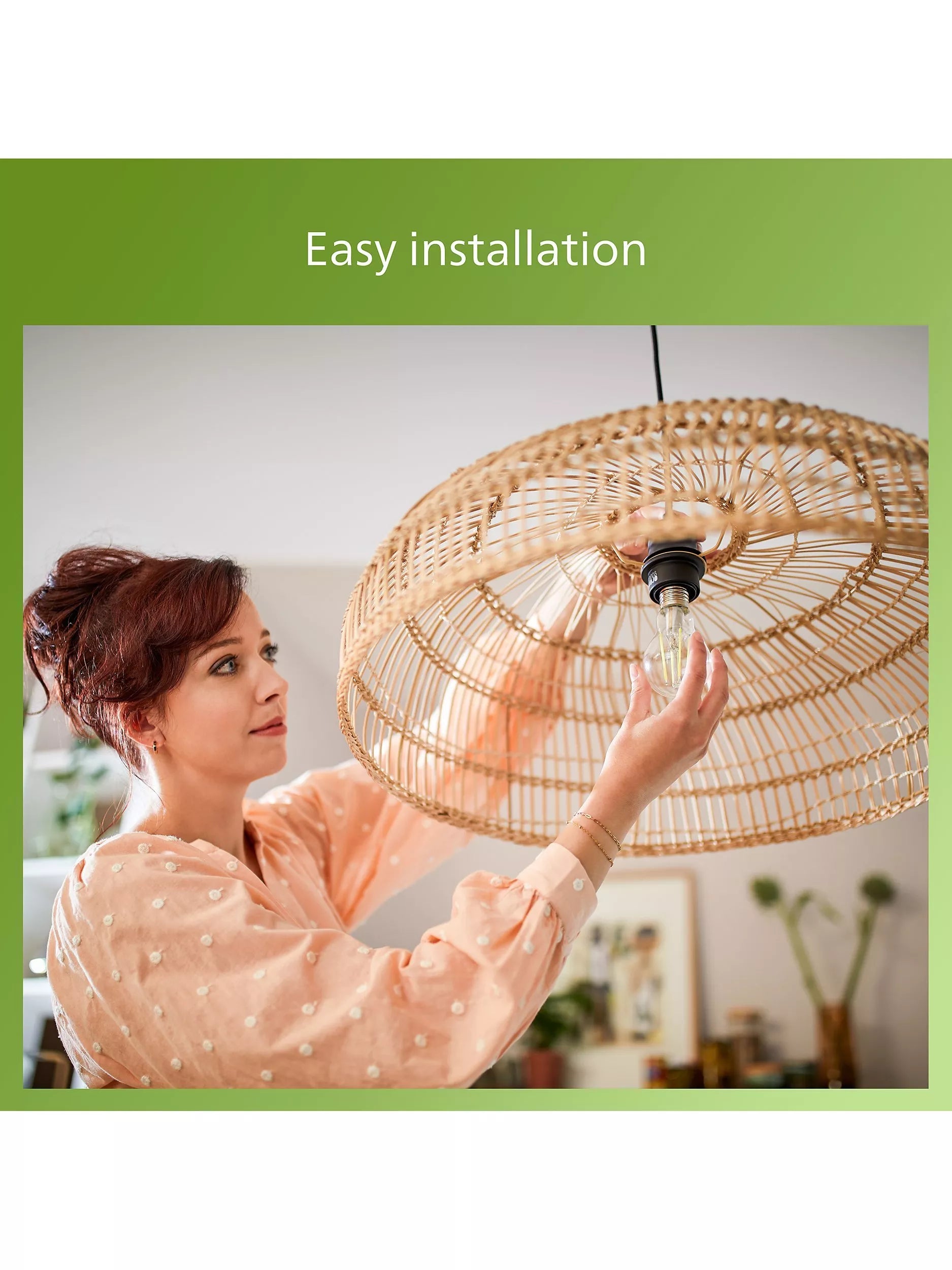 Philips E27 LED clear bulb 4W, imported from the UK